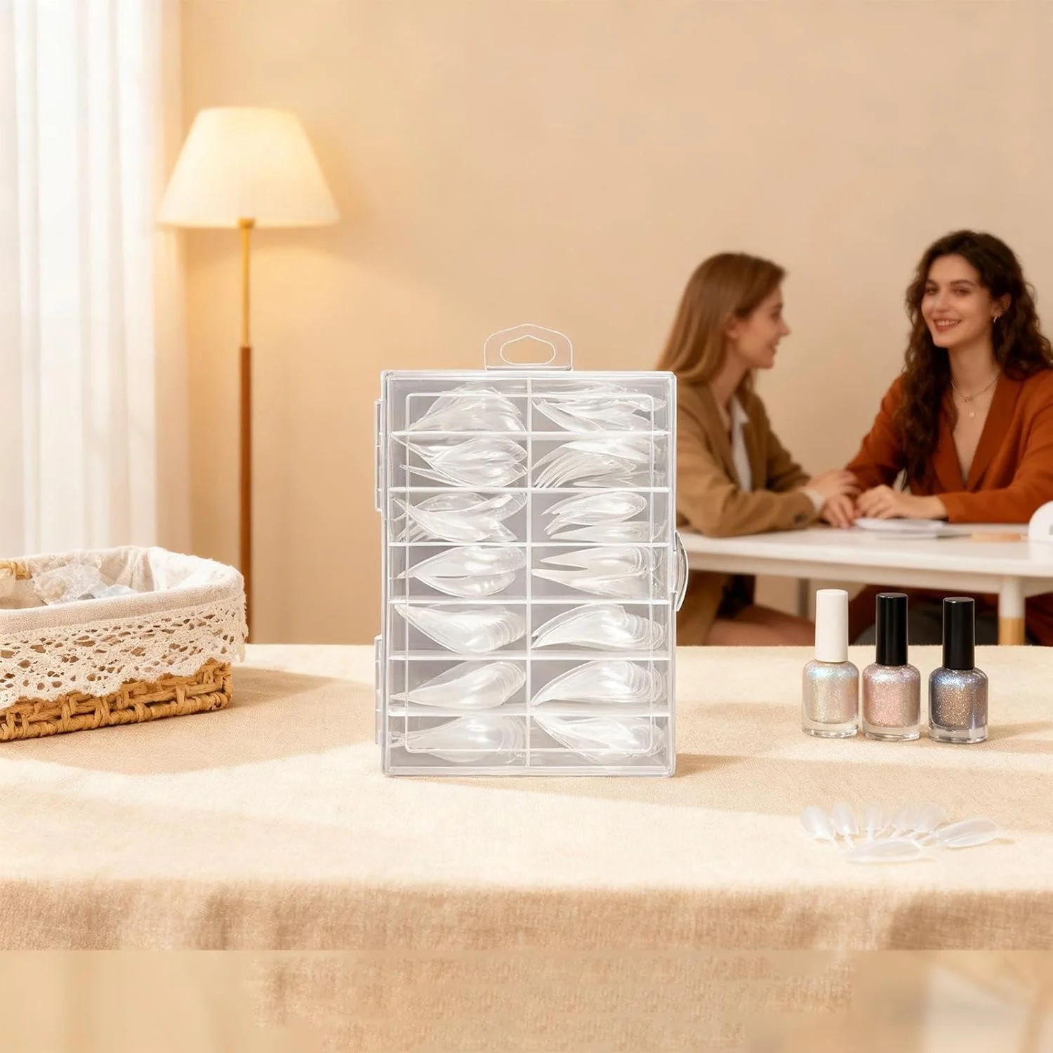 قالب های کاشت ناخن - شفاف و متنوع، مقاوم در برابر ترک خوردگی - قالب های ناخن برای ناخن های عقابی، مناسب برای استفاده روزمره در منزل، سالن، مبتدیان، بانوان، مادران و متخصصان