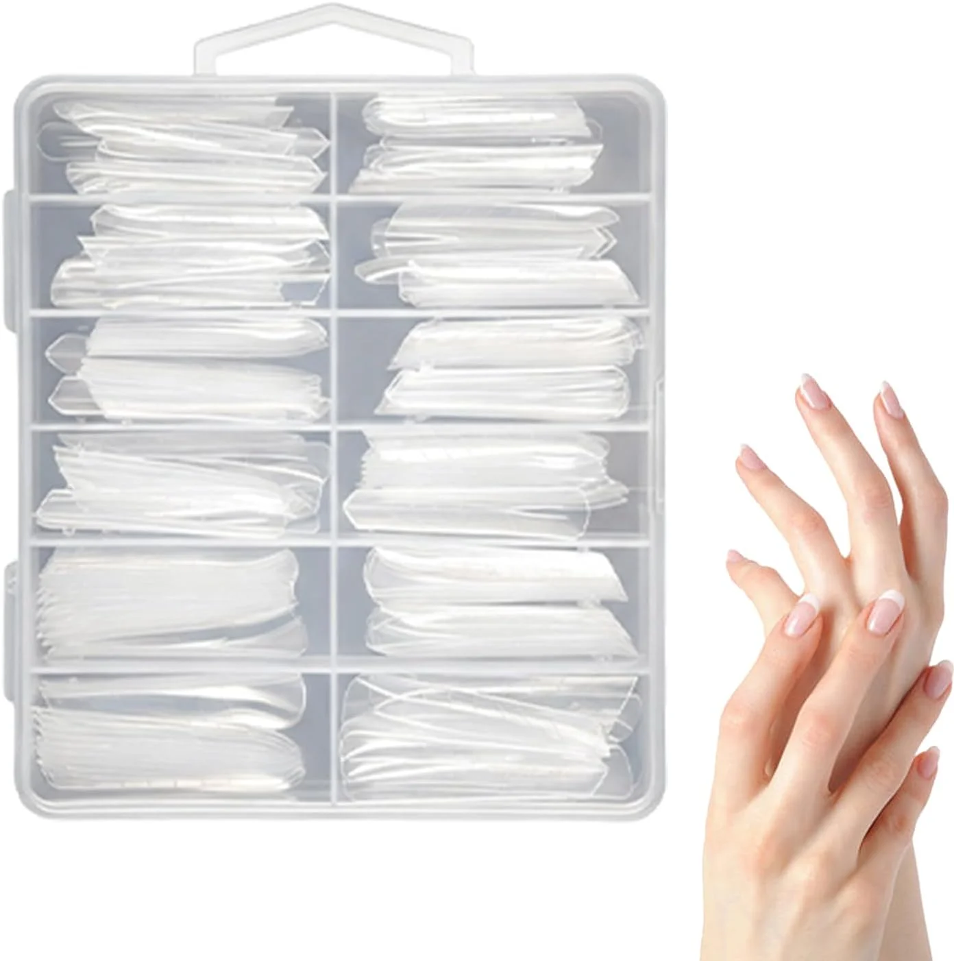 قالب های کاشت ناخن - ساخت ناخن های مقاوم در برابر ترک خوردگی - قالب های تیپ کاشت ناخن، مناسب برای حرفه ای ها، مبتدیان، مادران، دوست دختران، استفاده روزمره در خانه، سالن و استودیو قالب های کاشت ناخن - ساخت ناخن های مقاوم در برابر ترک خوردگی - قالب های تیپ کاشت ناخن، مناسب برای حرفه ای ها، مبتدیان، مادران، دوست دختران، استفاده روزمره در خانه، سالن و استودیو