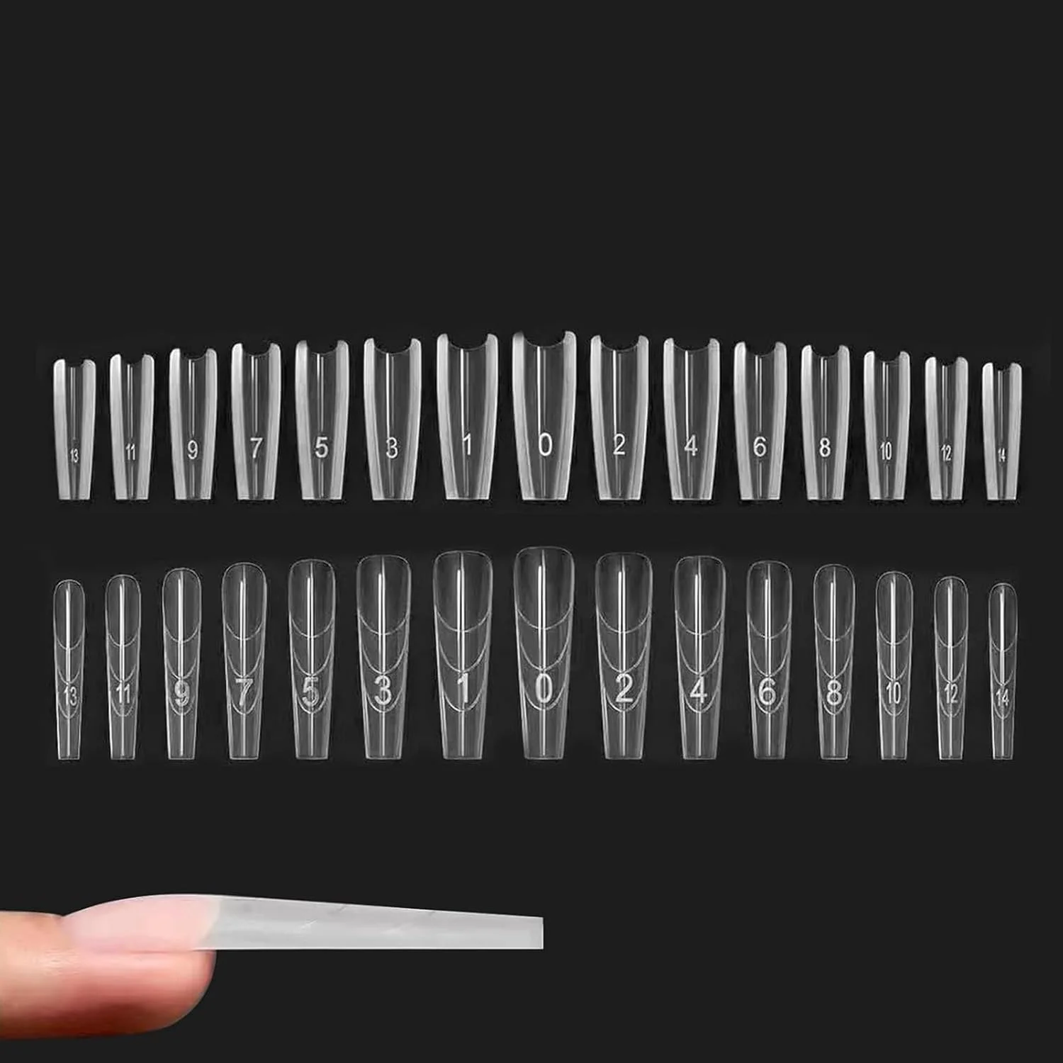 قالب ناخن ساندویچی دوتایی، قالب ناخن بیضی بلند برای اکستنشن سریع ناخن، ابزار سالن برای مبتدیان، بدون نیاز به فرم کاغذی (ذوزنقه) قالب ناخن ساندویچی دوتایی، قالب ناخن بیضی بلند برای اکستنشن سریع ناخن، ابزار سالن برای مبتدیان، بدون نیاز به فرم کاغذی (ذوزنقه)