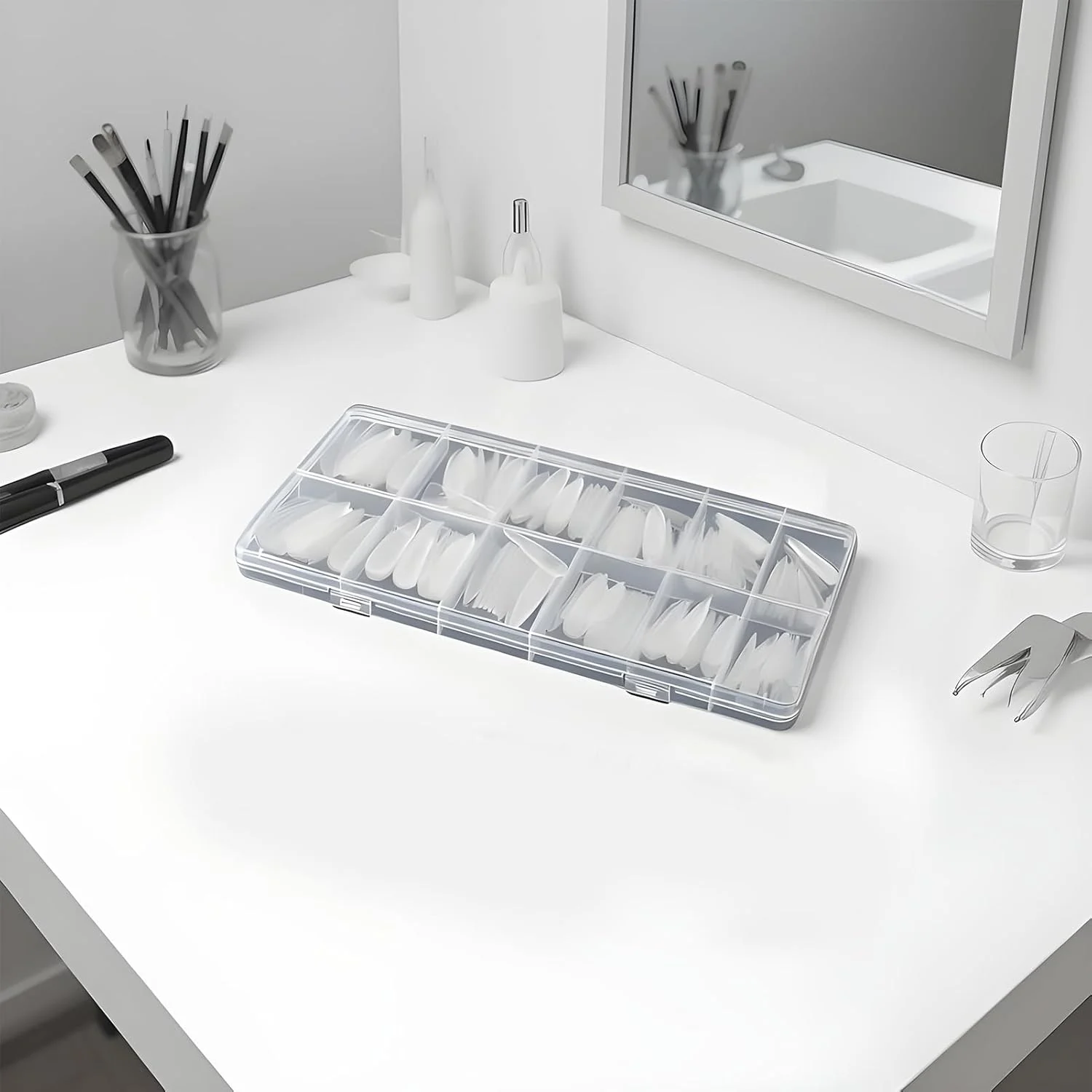 قالب ناخن، 240 عدد تیپ شفاف | ست اکستنشن ناخن | برای فرم دهی ناخن های اکرلیک، مناسب استفاده خانگی، سالن، زیبایی و مراقبت شخصی قالب ناخن، 240 عدد تیپ شفاف | ست اکستنشن ناخن | برای فرم دهی ناخن های اکرلیک، مناسب استفاده خانگی، سالن، زیبایی و مراقبت شخصی