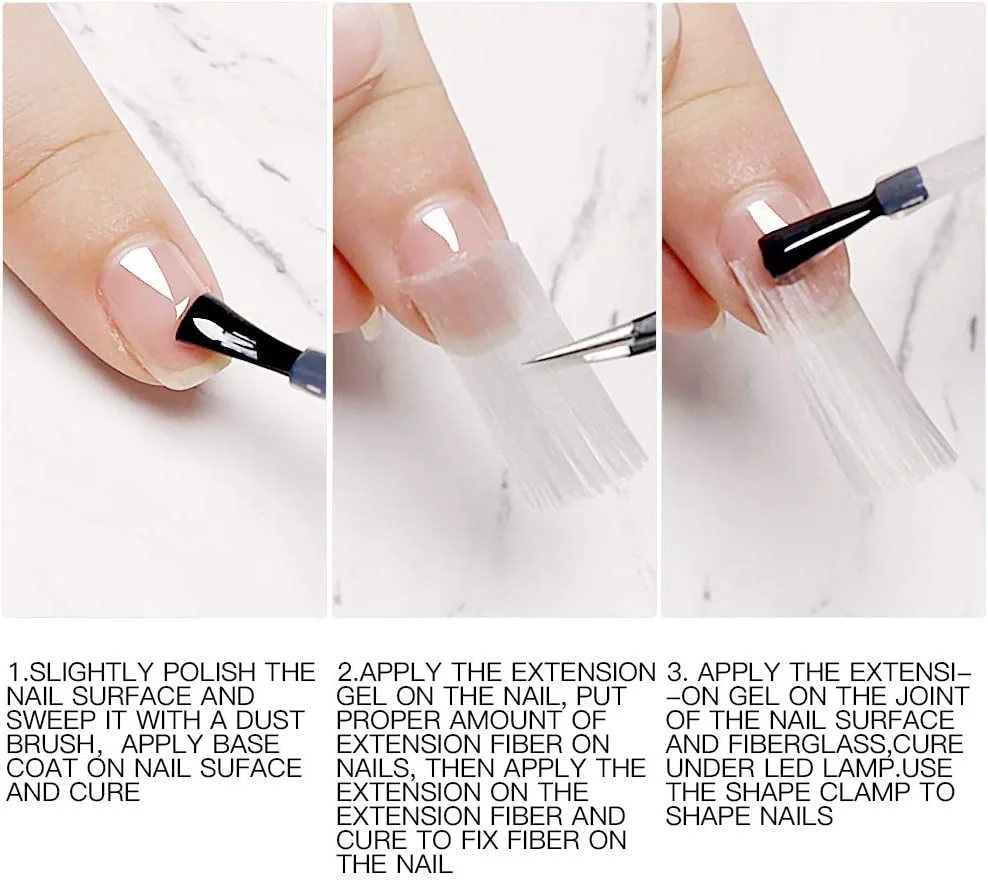 کیت اکستنشن ناخن فایبرگلاس به همراه ژل سازنده، ابریشم جادویی فایبرگلاس، فرم بسته بندی ناخن، ژل اکستنشن سریع، سوهان ناخن، موچین، گیره تیپ ناخن برای طراحی ناخن با ژل کیت اکستنشن ناخن فایبرگلاس به همراه ژل سازنده، ابریشم جادویی فایبرگلاس، فرم بسته بندی ناخن، ژل اکستنشن سریع، سوهان ناخن، موچین، گیره تیپ ناخن برای طراحی ناخن با ژل