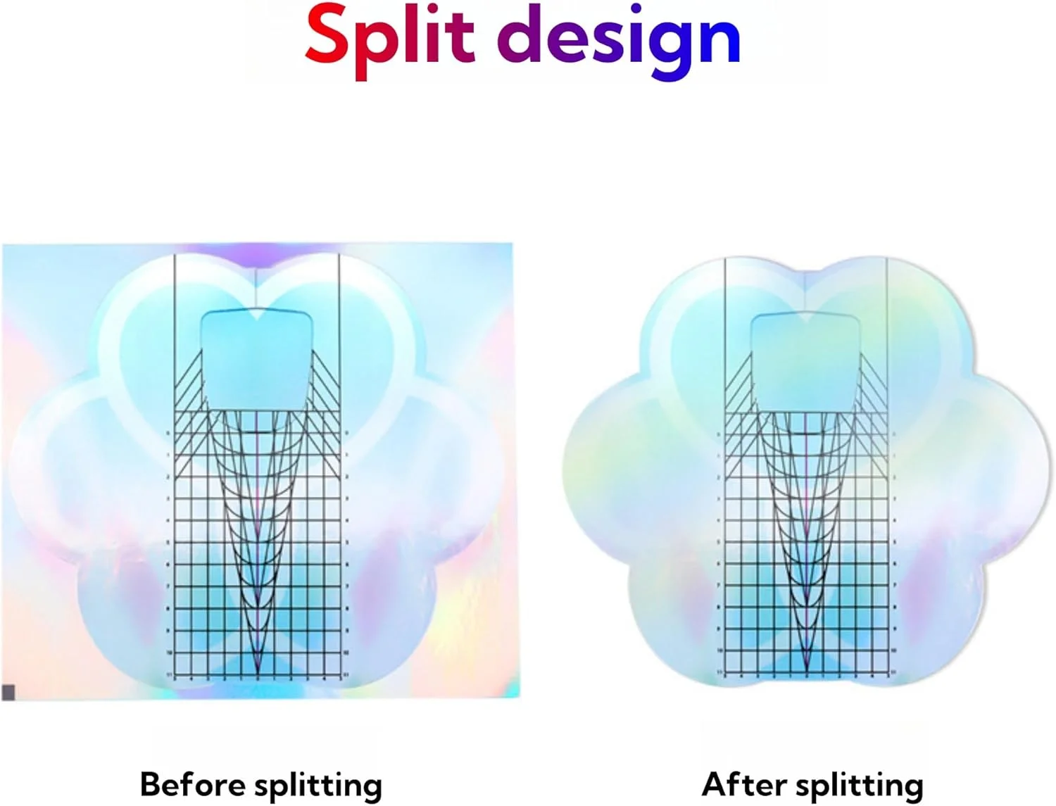 قالب ناخن - ست ۳۰۰ عددی سینی کاغذی ناخن پروانه ای لیزری جداشدنی برای کاشت ناخن، استیکرهای ناخن خود چسب، مقوای ضخیم شده برای مانیکور حرفه ای در خانه یا سالن قالب ناخن - ست ۳۰۰ عددی سینی کاغذی ناخن پروانه ای لیزری جداشدنی برای کاشت ناخن، استیکرهای ناخن خود چسب، مقوای ضخیم شده برای مانیکور حرفه ای در خانه یا سالن