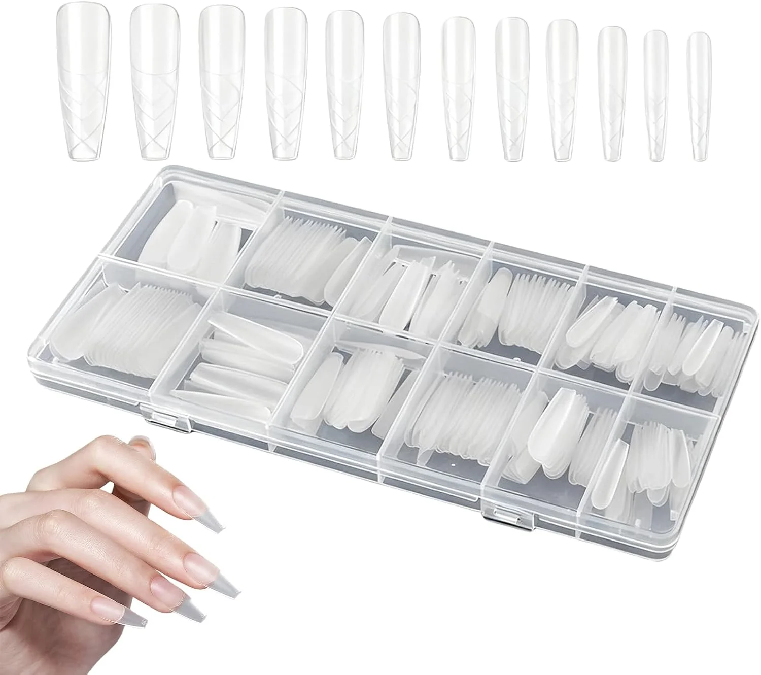 قالب های کاشت ناخن، 240 عدد قالب پرس ناخن شفاف | مناسب برای ژل | برای انگشتان دست و پا، مناسب استفاده خانگی، حرفه ای، زیبایی و مراقبت شخصی قالب های کاشت ناخن، 240 عدد قالب پرس ناخن شفاف | مناسب برای ژل | برای انگشتان دست و پا، مناسب استفاده خانگی، حرفه ای، زیبایی و مراقبت شخصی