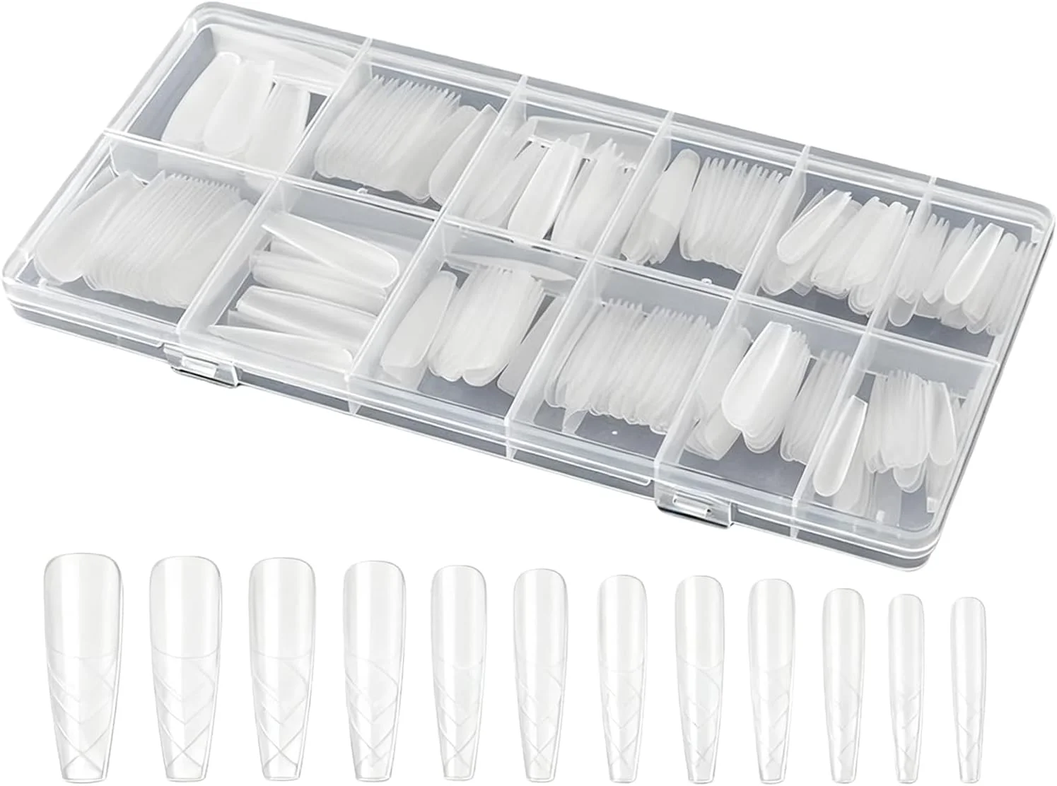 قالب های کاشت ناخن | 240 عدد قالب پرس ناخن شفاف، قالب سیستم پوشش کامل ناخن، برای انگشتان دست و پا، مناسب استفاده شخصی، سالن های حرفه ای و زیبایی قالب های کاشت ناخن | 240 عدد قالب پرس ناخن شفاف، قالب سیستم پوشش کامل ناخن، برای انگشتان دست و پا، مناسب استفاده شخصی، سالن های حرفه ای و زیبایی