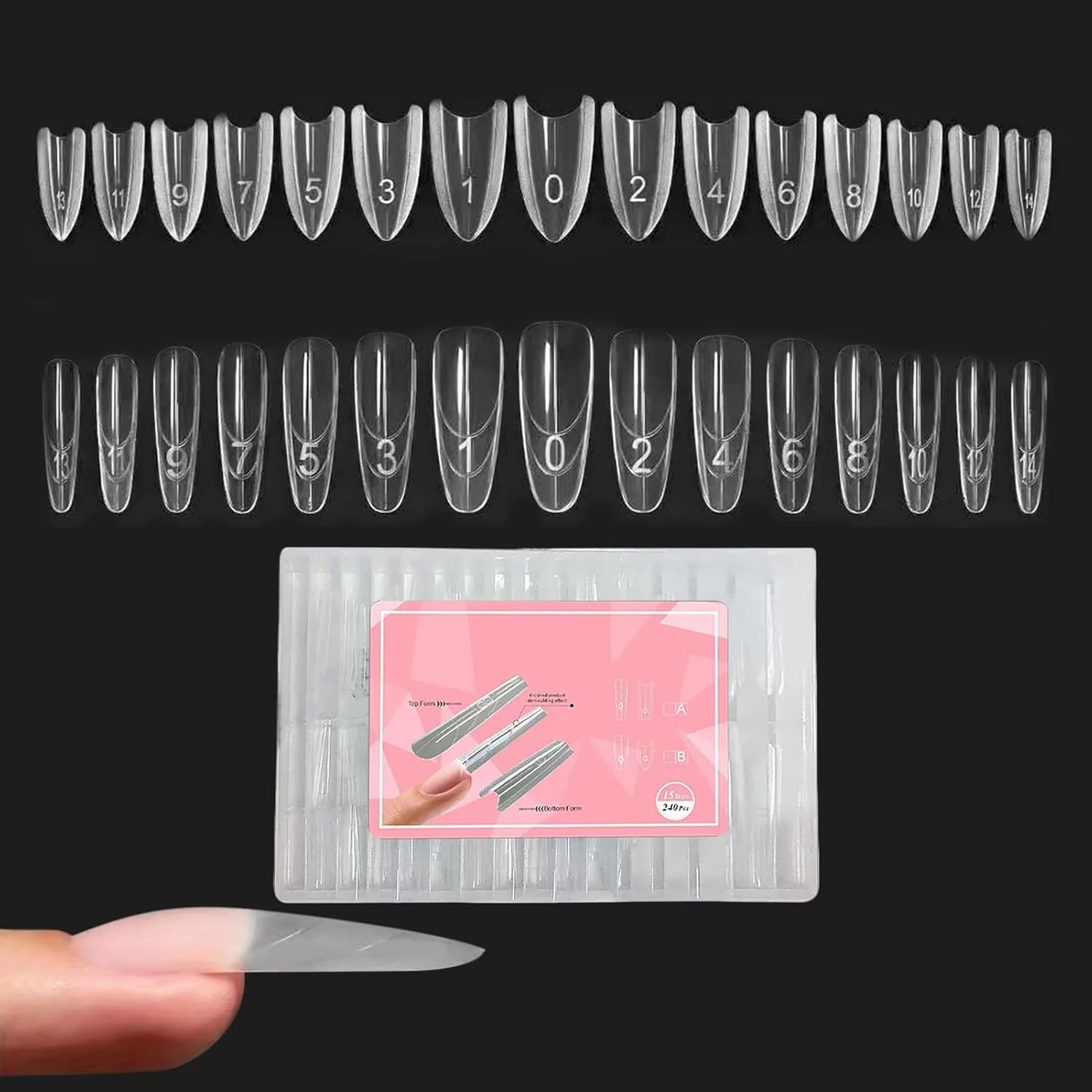 قالب های کاشت ناخن، شفاف - قالب های ناخن قابل استفاده مجدد | برای استفاده شخصی، سالن، منزل، فشن، زیبایی، مانیکور و طراحی روزانه قالب های کاشت ناخن، شفاف - قالب های ناخن قابل استفاده مجدد | برای استفاده شخصی، سالن، منزل، فشن، زیبایی، مانیکور و طراحی روزانه