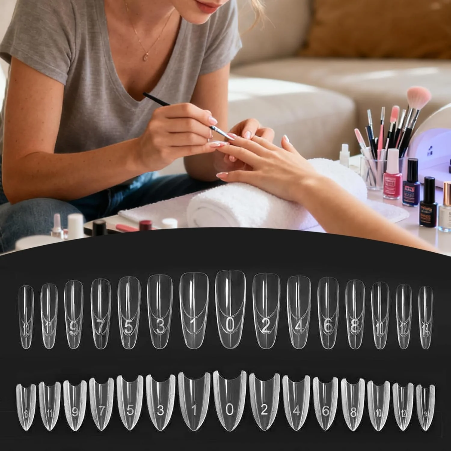 قالب های ناخن | ساختار ساندویچی برای طراحی ناخن | قالب های اکستنشن ناخن ژلی | برای استفاده روزمره در خانه و سالن، مناسب خانم ها، مبتدیان و حرفه ای ها قالب های ناخن | ساختار ساندویچی برای طراحی ناخن | قالب های اکستنشن ناخن ژلی | برای استفاده روزمره در خانه و سالن، مناسب خانم ها، مبتدیان و حرفه ای ها