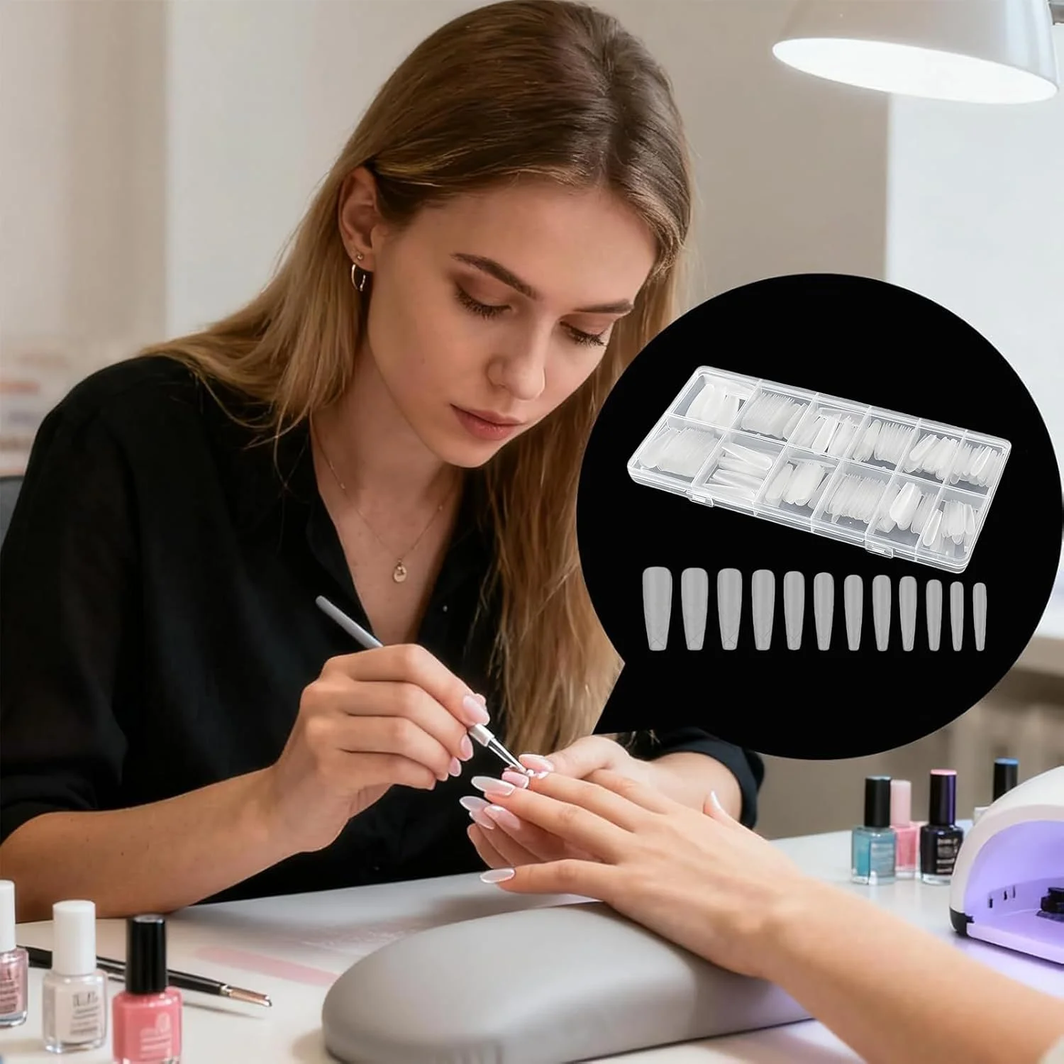 قالب های کاشت ناخن | 240 عدد قالب پرس ناخن شفاف، قالب سیستم پوشش کامل ناخن، برای انگشتان دست و پا، مناسب استفاده شخصی، سالن های حرفه ای و زیبایی قالب های کاشت ناخن | 240 عدد قالب پرس ناخن شفاف، قالب سیستم پوشش کامل ناخن، برای انگشتان دست و پا، مناسب استفاده شخصی، سالن های حرفه ای و زیبایی