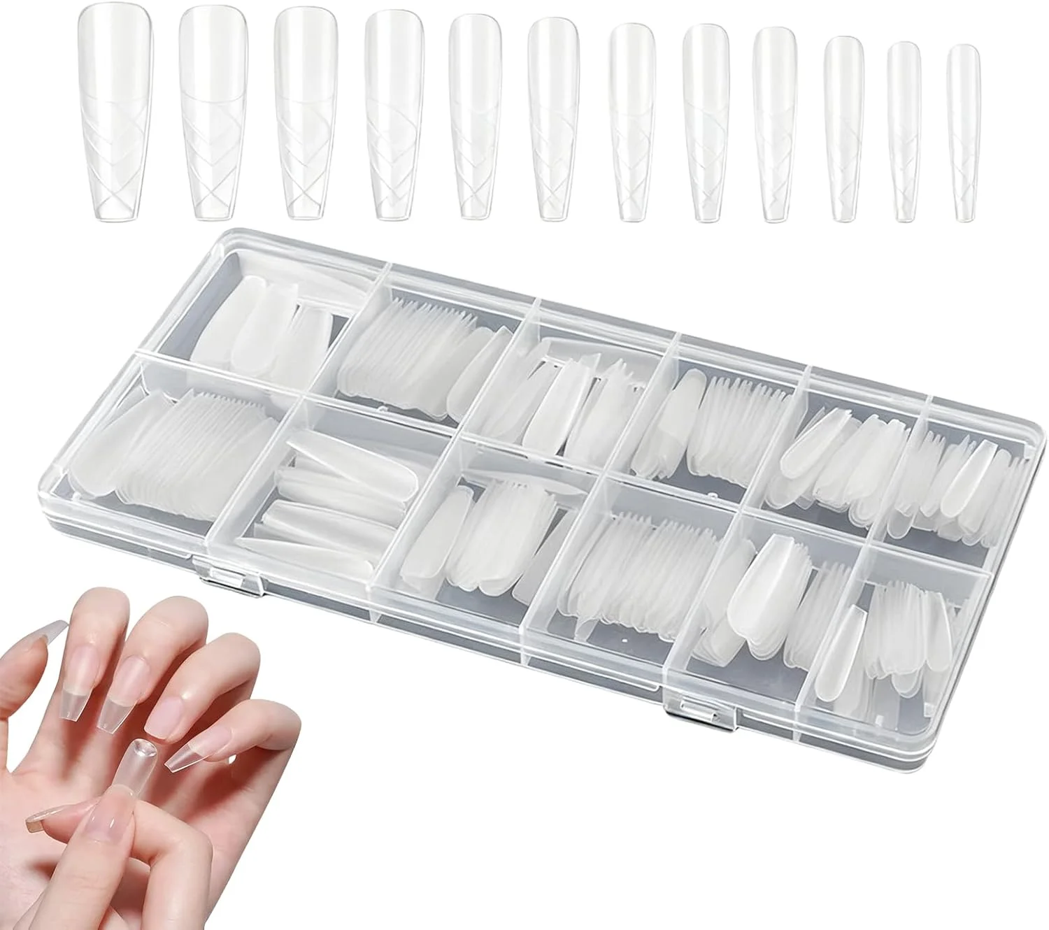 قالب های کاشت ناخن | 240 عدد قالب پرس ناخن شفاف، قالب های کاشت ناخن قابل استفاده مجدد، برای فرم دهی ناخن های اکریلیک مصنوعی، مناسب برای خانم ها، ناخن های پا، استفاده خانگی، سالن های حرفه ای، زیبایی و مراقبت شخصی قالب های کاشت ناخن | 240 عدد قالب پرس ناخن شفاف، قالب های کاشت ناخن قابل استفاده مجدد، برای فرم دهی ناخن های اکریلیک مصنوعی، مناسب برای خانم ها، ناخن های پا، استفاده خانگی، سالن های حرفه ای، زیبایی و مراقبت شخصی
