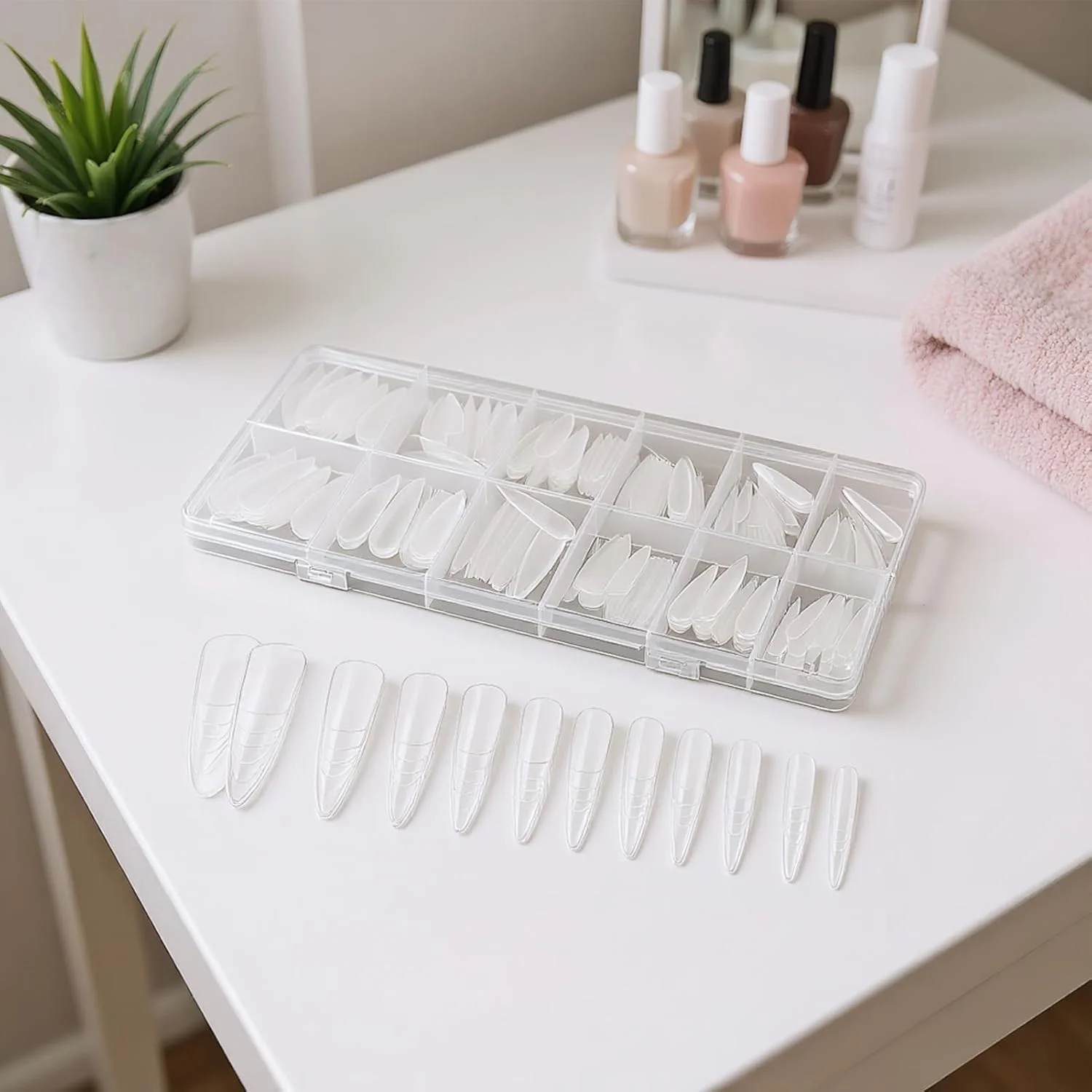 قالب های کاشت ناخن | 240 عدد قالب شفاف فشاری، فرم سیستم پوشش کامل ناخن | برای ناخن های مصنوعی انگشتان دست و پا مناسب برای استفاده شخصی، سالن های حرفه ای و زیبایی قالب های کاشت ناخن | 240 عدد قالب شفاف فشاری، فرم سیستم پوشش کامل ناخن | برای ناخن های مصنوعی انگشتان دست و پا مناسب برای استفاده شخصی، سالن های حرفه ای و زیبایی