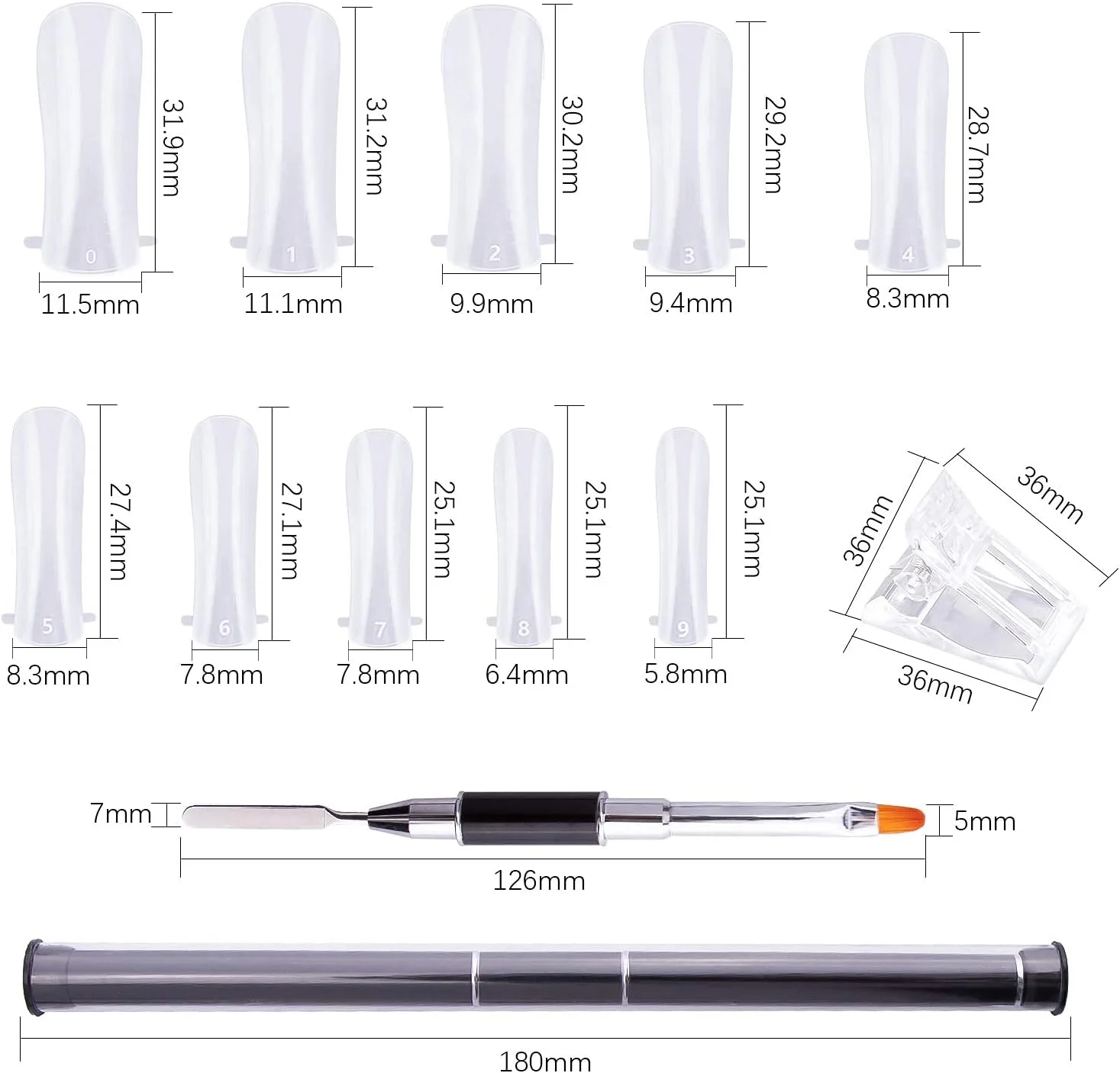 کیت ساخت سریع ناخن پلی ژل 111 عددی، 100 عدد تیپ فرم اکستنشن ناخن شفاف، 10 عدد گیره تیپ ناخن و 1 عدد برس و انتخابگر دو طرفه پلی اکستنشن برای اکستنشن ناخن های اکریلیک کیت ساخت سریع ناخن پلی ژل 111 عددی، 100 عدد تیپ فرم اکستنشن ناخن شفاف، 10 عدد گیره تیپ ناخن و 1 عدد برس و انتخابگر دو طرفه پلی اکستنشن برای اکستنشن ناخن های اکریلیک