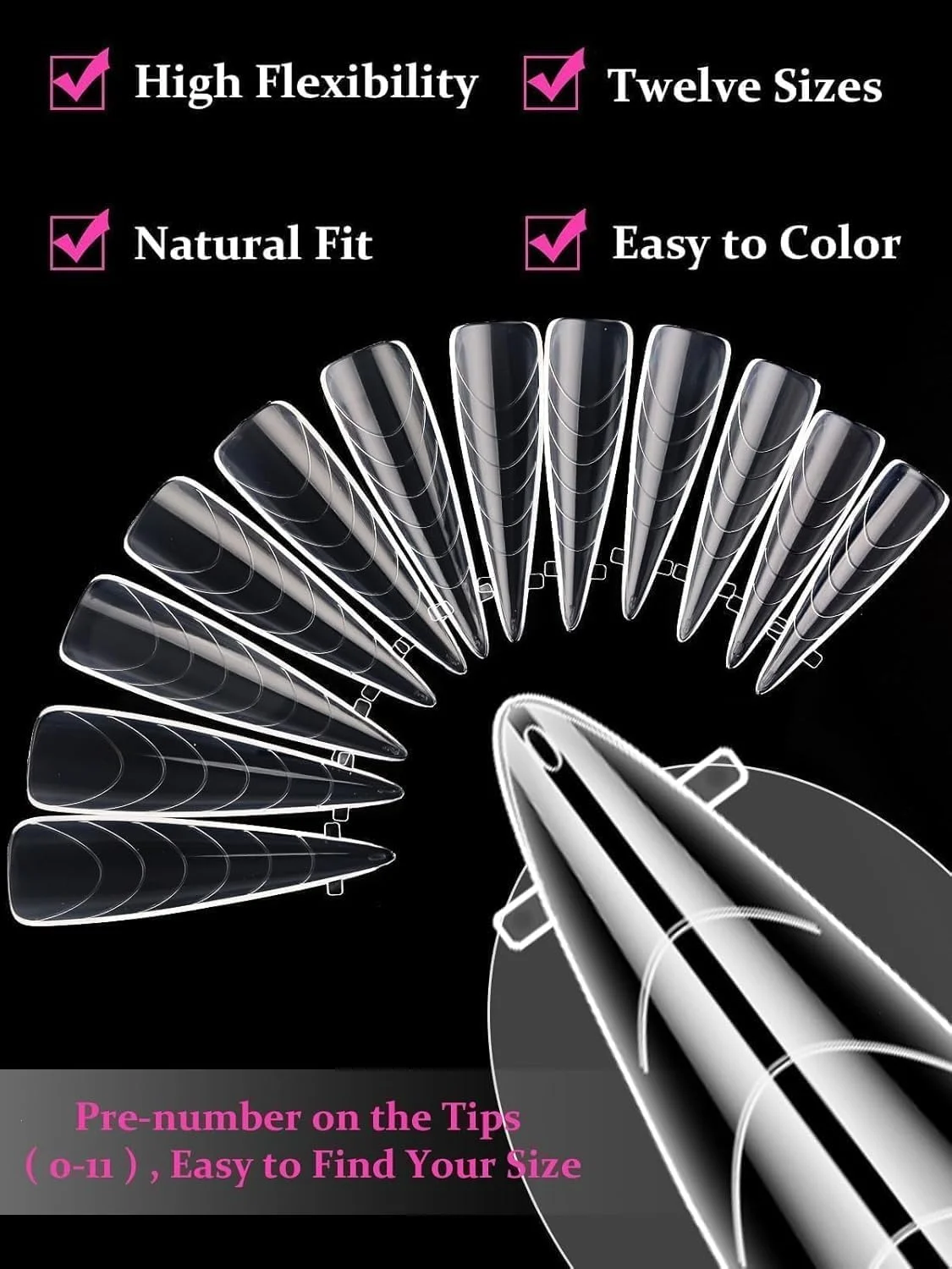 قالب های ناخن دوگانه شفاف TOROKOM، 120 عددی، نوک قالب ناخن استیلتو بلند پوشش کامل برای اکستنشن ناخن اکریلیک - ابزارهای طراحی حرفه ای هنر ناخن برای سالن و خانه قالب های ناخن دوگانه شفاف TOROKOM، 120 عددی، نوک قالب ناخن استیلتو بلند پوشش کامل برای اکستنشن ناخن اکریلیک - ابزارهای طراحی حرفه ای هنر ناخن برای سالن و خانه