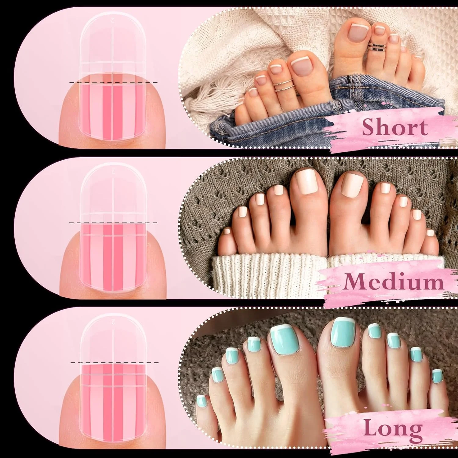 ۱۳۰ عدد قالب ناخن پا برای پلی ژل، قالب های مربعی دوگانه قابل استفاده مجدد برای پوشش کامل ناخن پا برای ژل بیلدر، اکستنشن ناخن، پدیکور ۱۳۰ عدد قالب ناخن پا برای پلی ژل، قالب های مربعی دوگانه قابل استفاده مجدد برای پوشش کامل ناخن پا برای ژل بیلدر، اکستنشن ناخن، پدیکور