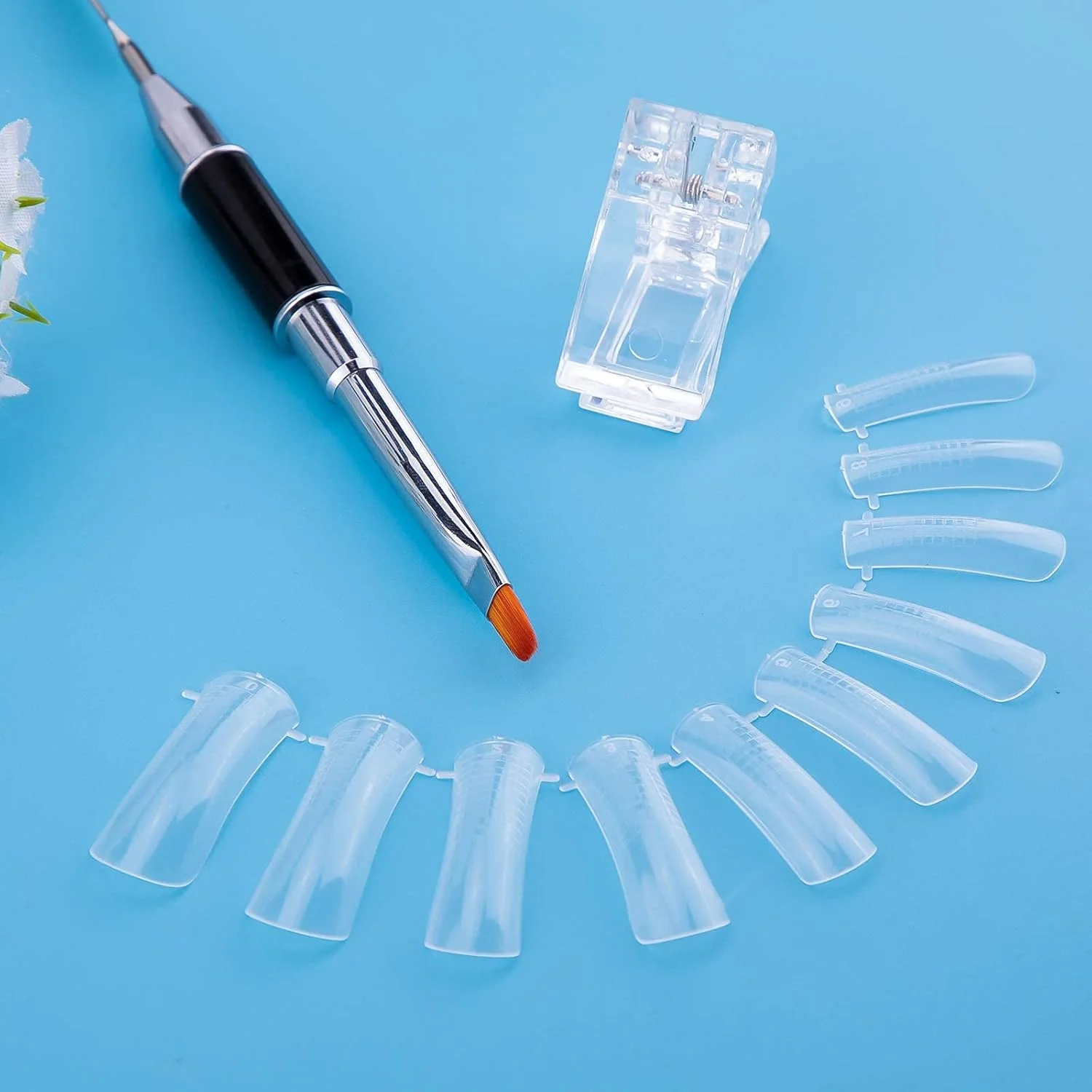 کیت ساخت سریع ناخن پلی ژل 111 عددی، 100 عدد تیپ فرم اکستنشن ناخن شفاف، 10 عدد گیره تیپ ناخن و 1 عدد برس و انتخابگر دو طرفه پلی اکستنشن برای اکستنشن ناخن های اکریلیک کیت ساخت سریع ناخن پلی ژل 111 عددی، 100 عدد تیپ فرم اکستنشن ناخن شفاف، 10 عدد گیره تیپ ناخن و 1 عدد برس و انتخابگر دو طرفه پلی اکستنشن برای اکستنشن ناخن های اکریلیک