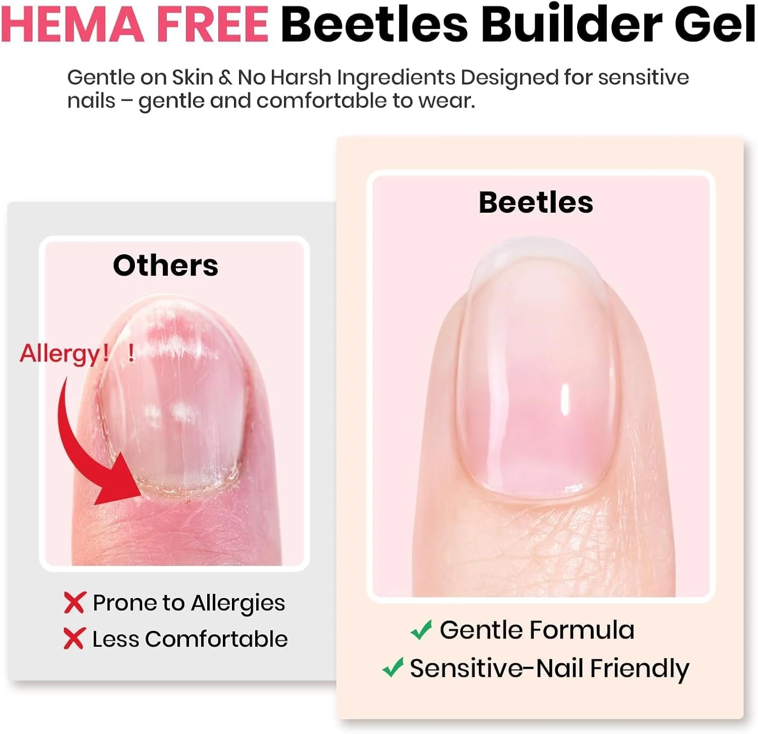 ژل بیلدر Beetles بدون HEMA، ژل ناخن بیلدر صورتی ژله ای 7 در 1 برای تقویت کننده ناخن، اکستنشن سازی در یک بطری، ضخیم کننده و ترمیم کننده مناسب برای بانوان مبتدی