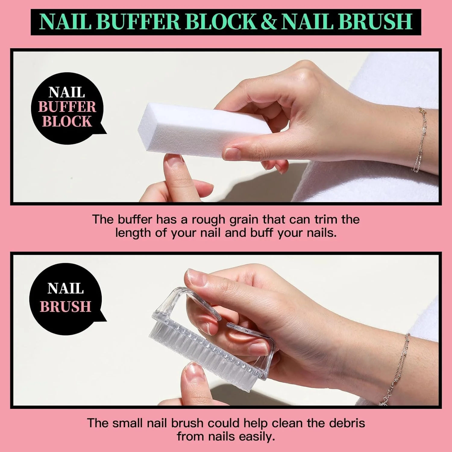 ست ابزار مانیکور و پدیکور YelaJoy، ست مانیکور، سوهان ناخن 100/180، بافر ناخن، نیپر کوتیکول ناخن، عقب زن کوتیکول، لایه بردار کوتیکول، ابزار ناخن پا فرورفته، سوهان ناخن پا، سفید