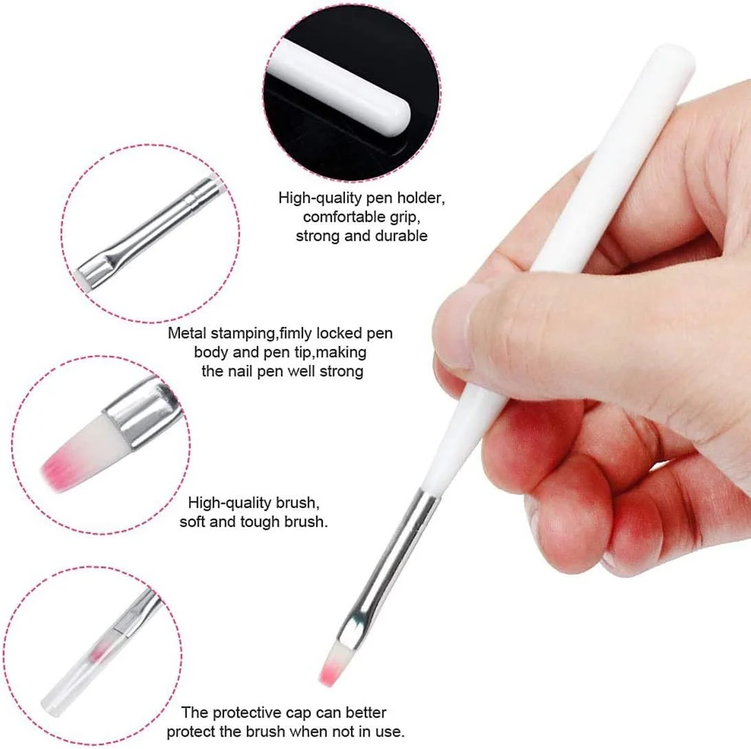 مجموعه ۷ عددی قلم طراحی ناخن SYOSI به همراه ابزار نقطه گذاری دو طرفه برای طراحی ناخن (سفید) مجموعه ۷ عددی قلم طراحی ناخن SYOSI به همراه ابزار نقطه گذاری دو طرفه برای طراحی ناخن (سفید)