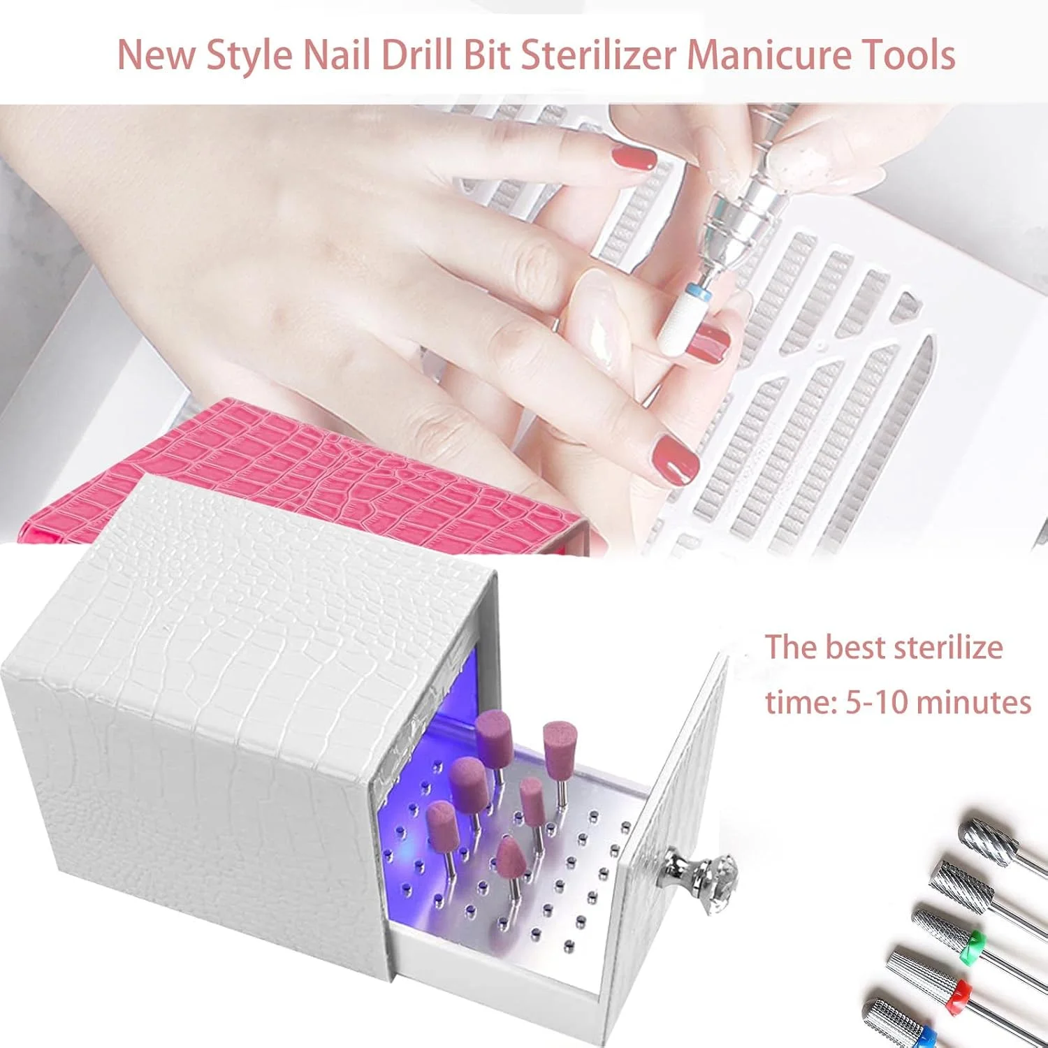 جا ابزاری سر سوهان ناخن SYOSI، دارای 48 سوراخ، استند نگهدارنده و نظم دهنده، محفظه سر سوهان با نور آبی فرابنفش، جعبه نگهداری سر پولیش ضد گرد و غبار با شارژ USB برای سالن ناخن (سفید) جا ابزاری سر سوهان ناخن SYOSI، دارای 48 سوراخ، استند نگهدارنده و نظم دهنده، محفظه سر سوهان با نور آبی فرابنفش، جعبه نگهداری سر پولیش ضد گرد و غبار با شارژ USB برای سالن ناخن (سفید)