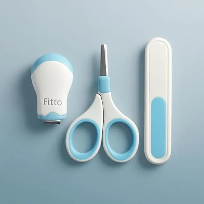 ست مانیکور فیتو سفید - کیت جمع و جور مراقبت از ناخن مسافرتی با ابزار استیل ضد زنگ برای ناخن گیر، ابزار پیرایش کوتیکول، قیچی، موچین