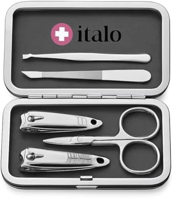 ست مانیکور فیتو، کیت ناخن استیل ضد زنگ شامل نیپر کوتیکول، ناخن گیر، قیچی، موچین و سوهان برای مسافرت و استفاده در منزل