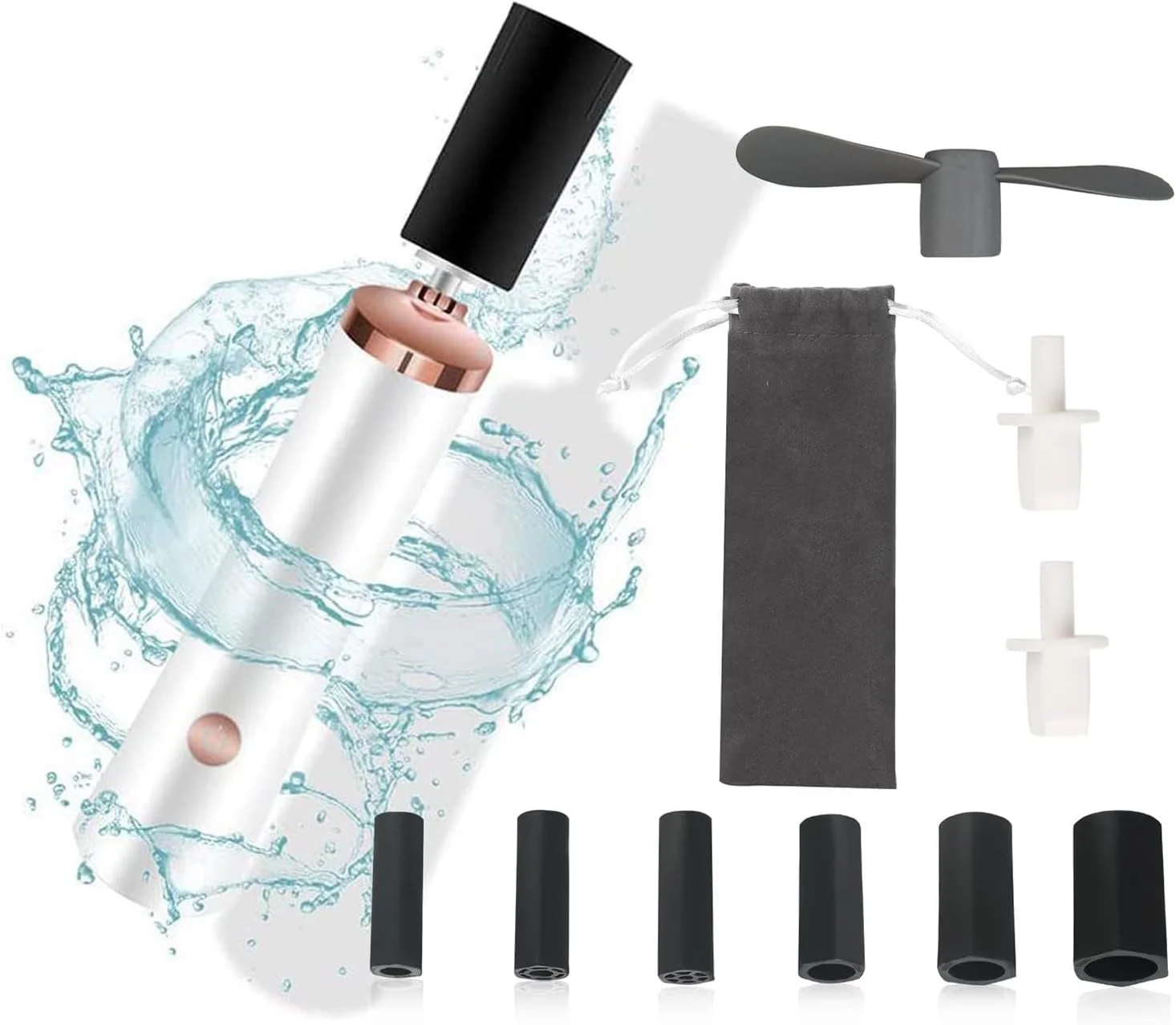 میکسر چسب مژه TERRIFI، میکسر برقی قابل حمل چسب مژه، میکسر لاک ناخن با 2 اتصال دهنده و 6 سایز کالیبر، مخلوط کن مایع برای چسب مژه و لاک ناخن