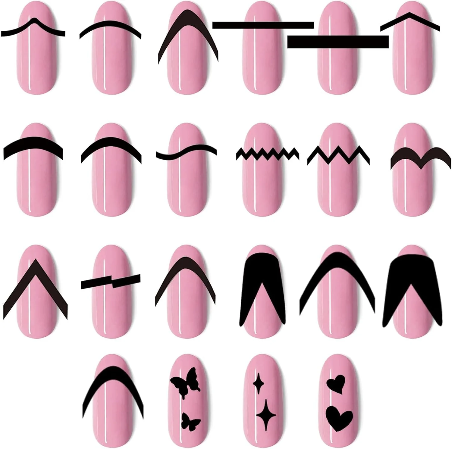 مجموعه برچسب ناخن، استیکرهای طراحی ناخن، برچسب ناخن هلال ماه جوهر فرانسوی، راهنمای برچسب نوک ناخن خود چسب، 5 عدد برس خط ناخن برای ابزار شابلون تزئینات DIY، 12 ورق مجموعه برچسب ناخن، استیکرهای طراحی ناخن، برچسب ناخن هلال ماه جوهر فرانسوی، راهنمای برچسب نوک ناخن خود چسب، 5 عدد برس خط ناخن برای ابزار شابلون تزئینات DIY، 12 ورق