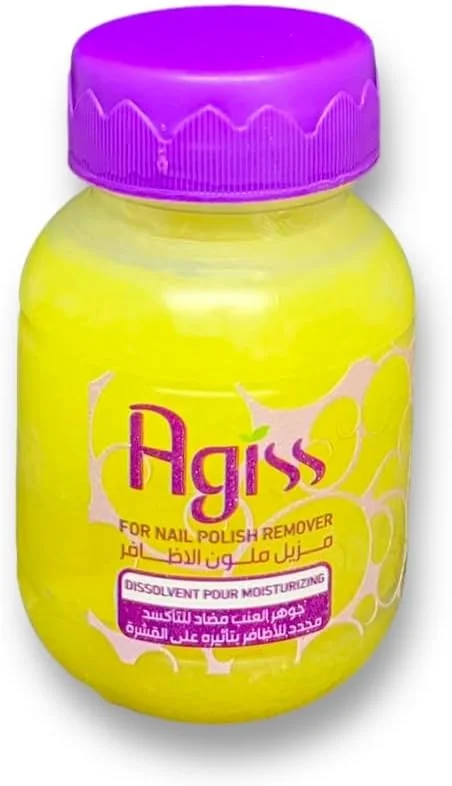 محلول پاک کننده لاک ناخن آگیس آنتی اکسیدان 60 میلی لیتر - فرمول مغذی بدون استون با آنتی اکسیدان - پاک کننده سریع و ملایم لاک ناخن