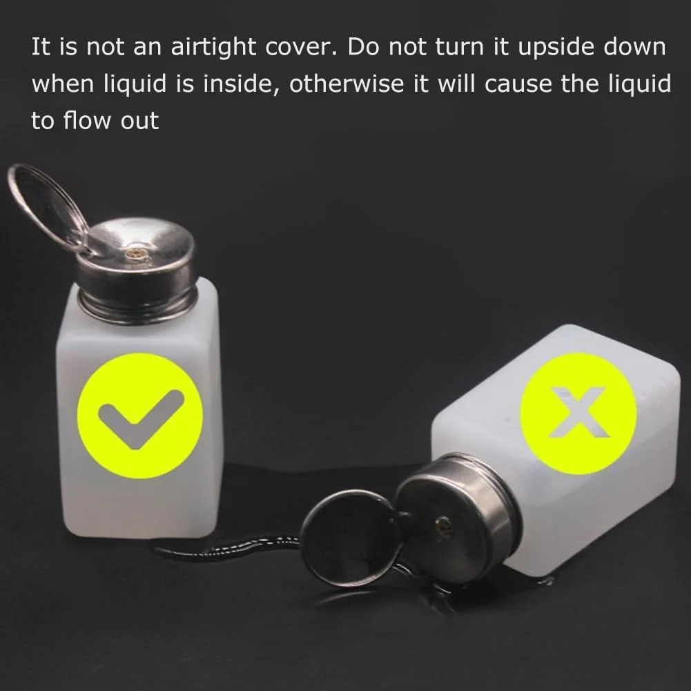 بطری پمپ دار فشاری 250 میلی لیتری Auniwaig، ظرف خالی برای استون، پاک کننده لاک ناخن، 3 عدد سفید