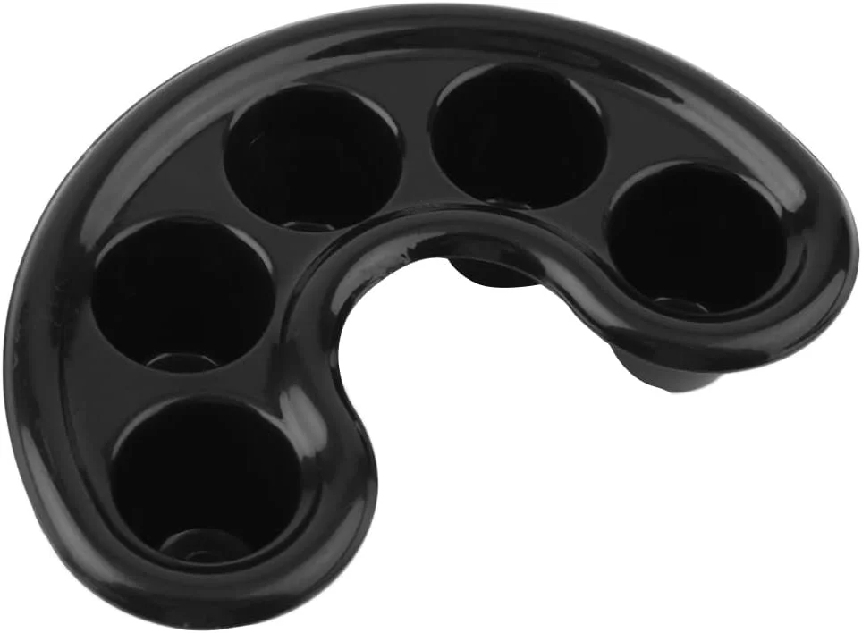 کاسه خیساندن ناخن، سینی خیساندن ژل اکریلیک، کاسه مانیکور برای نوک طراحی ناخن، کاسه پاک کننده لاک ناخن برای استون، پاک کننده لاک ژل - مشکی