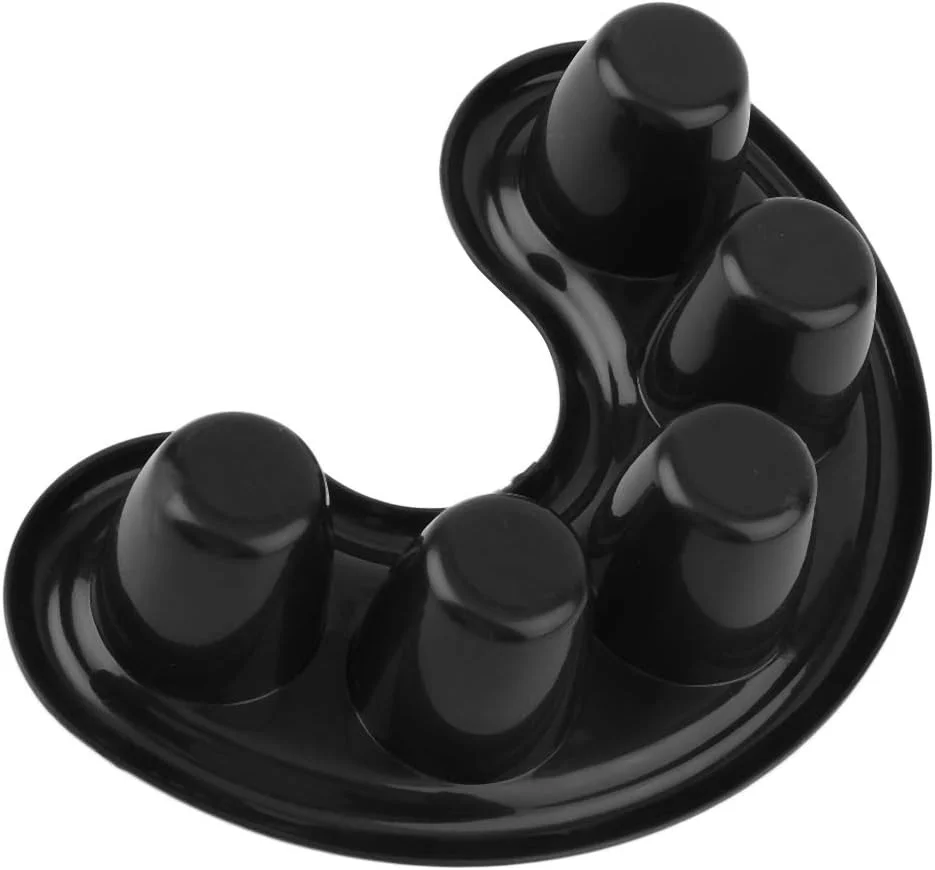 کاسه خیساندن ناخن، سینی خیساندن ژل اکریلیک، کاسه مانیکور برای نوک طراحی ناخن، کاسه پاک کننده لاک ناخن برای استون، پاک کننده لاک ژل - مشکی