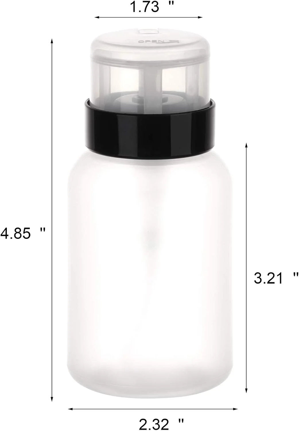 بسته 2 عددی بطری پمپ فشاری قفل‌دار Tbestmax برای الکل، استون، لاک ناخن و پاک کننده آرایش، 200 میلی لیتر