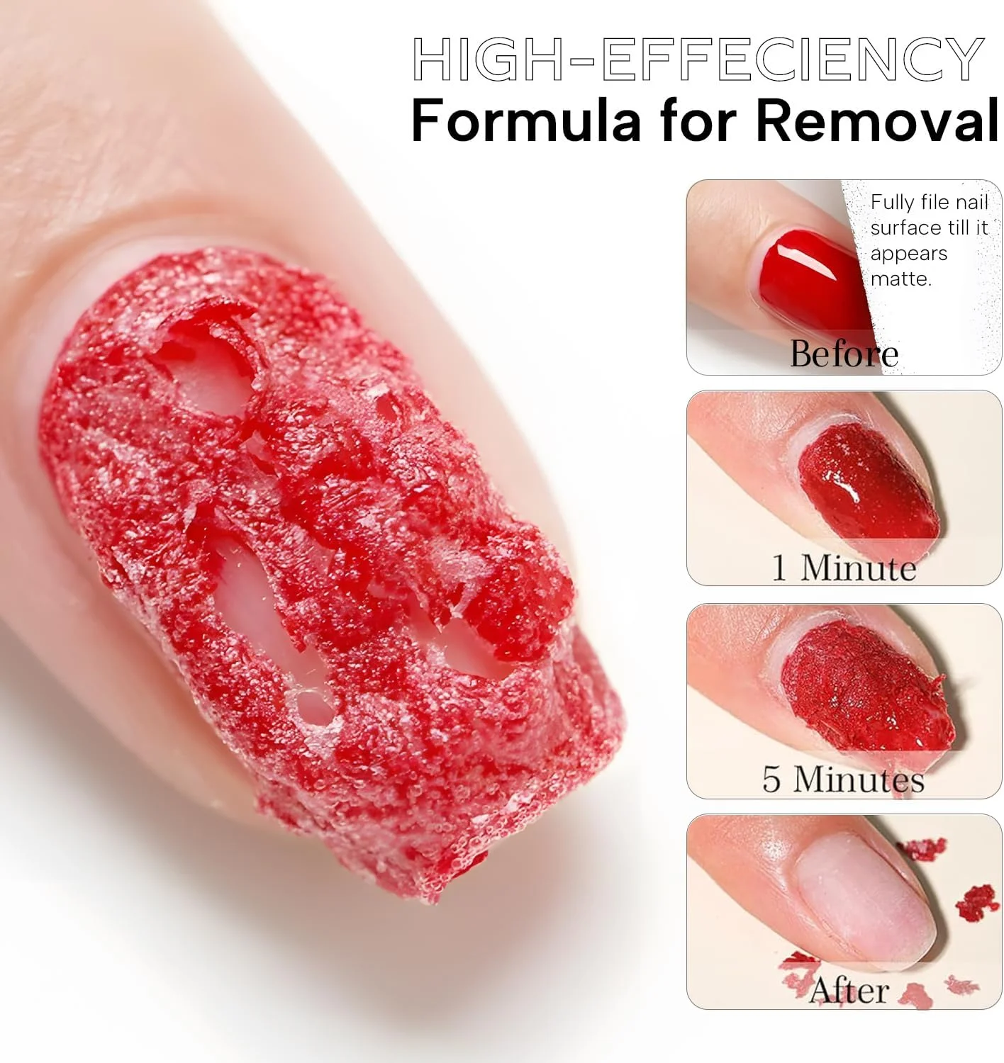 مجموعه پاک کننده لاک ناخن ویشاین - پاک کننده سریع لاک ناخن در 3-5 دقیقه به همراه محافظ کوتیکول لاتکس مایع برای طراحی ناخن، حذف ژل UV نیمه دائمی، بدون استون