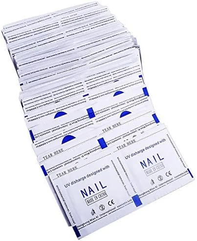 پد فویل دار لاک پاک کن ژلی 50/100 عددی، پاک کننده لاک ناخن، مناسب مانیکور (100 عدد)