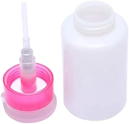 ظرف پمپ دار خالی پلاستیکی 200 میلی لیتری برای پاک کننده لاک ناخن، الکل، استون، بطری فشاری - 2 عدد