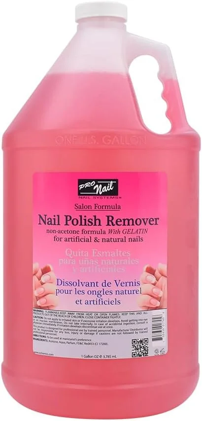 لاک پاک کن بدون استون حرفه ای ناخن پرو، قدرت حداکثر، 1 گالن