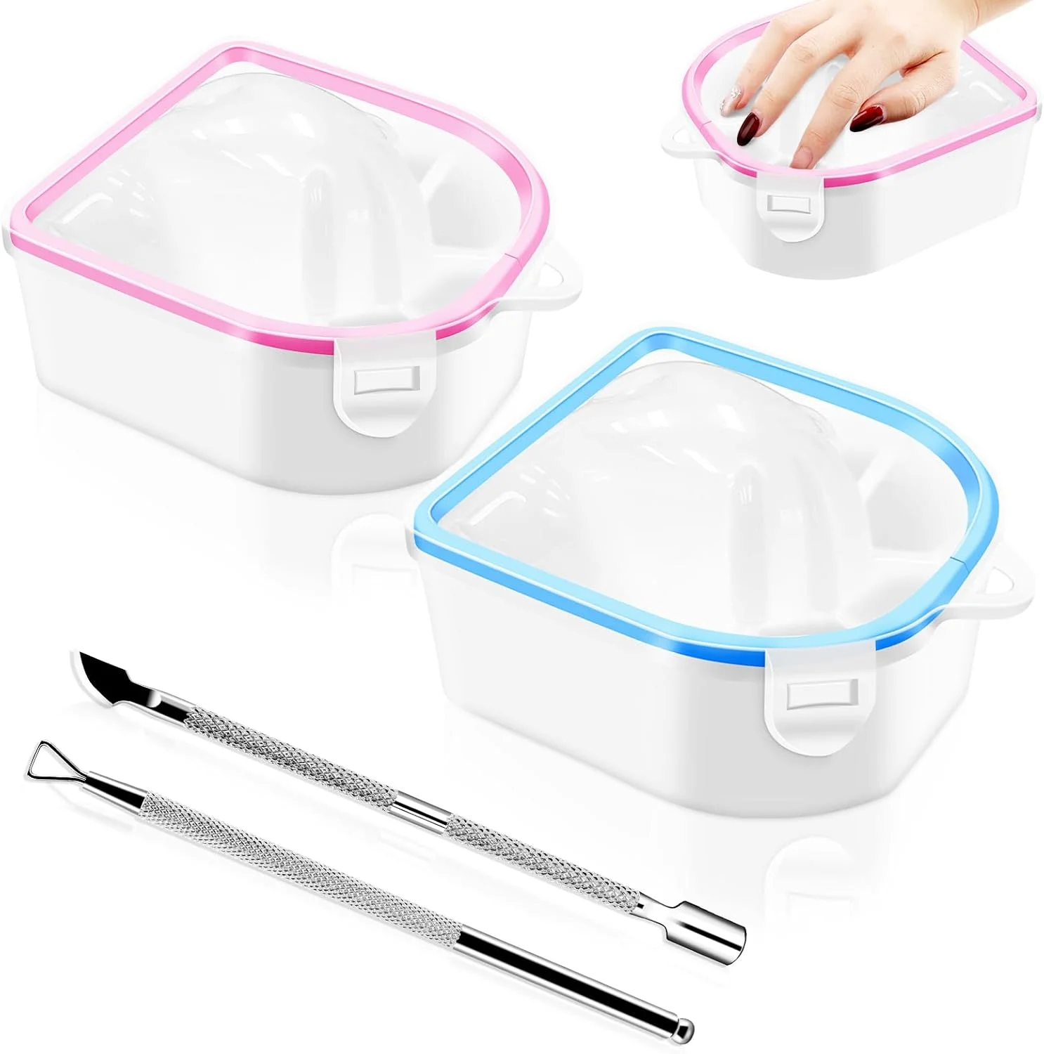 هافاسون، کاسه خیساندن ناخن 2 عددی به همراه عقب زننده کوتیکول و اسکراپر مثلثی، ابزار ژل ناخن، کاسه خیساندن مانیکور، کیت ریموور خیساندن ژل استون برای لوازم سالن خانگی هافاسون، کاسه خیساندن ناخن 2 عددی به همراه عقب زننده کوتیکول و اسکراپر مثلثی، ابزار ژل ناخن، کاسه خیساندن مانیکور، کیت ریموور خیساندن ژل استون برای لوازم سالن خانگی