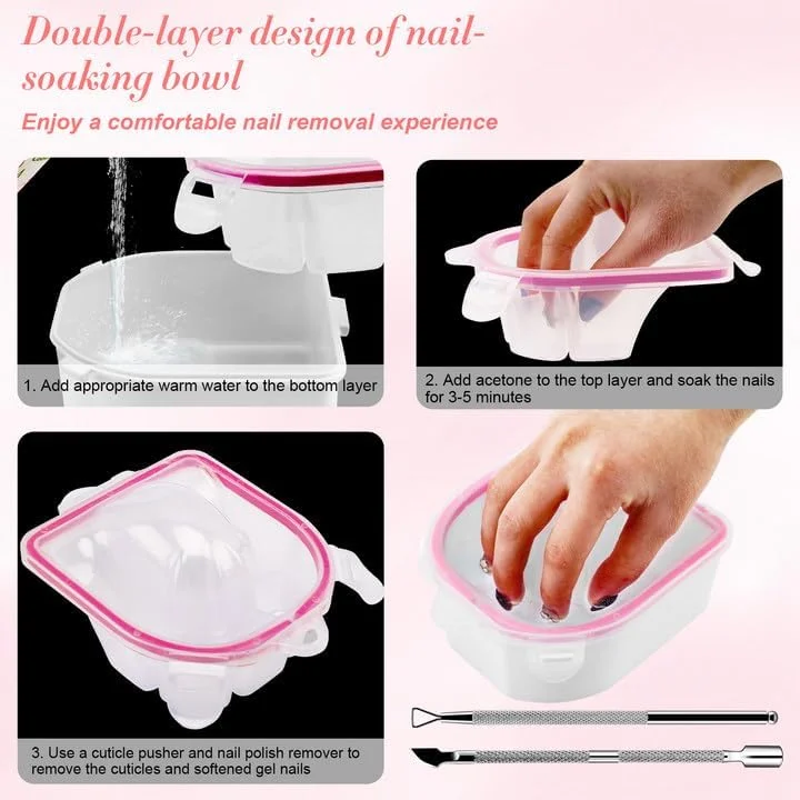 هافاسون، کاسه خیساندن ناخن 2 عددی به همراه عقب زننده کوتیکول و اسکراپر مثلثی، ابزار ژل ناخن، کاسه خیساندن مانیکور، کیت ریموور خیساندن ژل استون برای لوازم سالن خانگی هافاسون، کاسه خیساندن ناخن 2 عددی به همراه عقب زننده کوتیکول و اسکراپر مثلثی، ابزار ژل ناخن، کاسه خیساندن مانیکور، کیت ریموور خیساندن ژل استون برای لوازم سالن خانگی