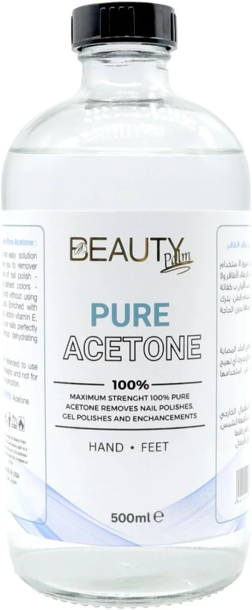 استون ۱۰۰٪ خالص بیوتی پالم | پاک کننده سریع لاک ناخن حرفه ای | از بین برنده ناخن های مصنوعی. (۵۰۰ میلی لیتر) استون ۱۰۰٪ خالص بیوتی پالم | پاک کننده سریع لاک ناخن حرفه ای | از بین برنده ناخن های مصنوعی. (۵۰۰ میلی لیتر)