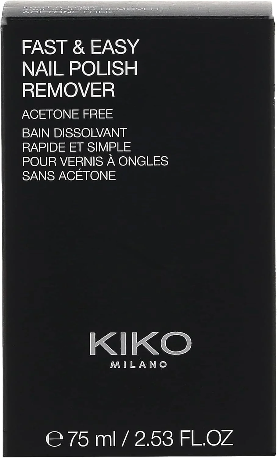 پاک کننده لاک ناخن فوری و آسان کیکو میلانو، بدون استون، شفاف، 75 میلی لیتر پاک کننده لاک ناخن فوری و آسان کیکو میلانو، بدون استون، شفاف، 75 میلی لیتر