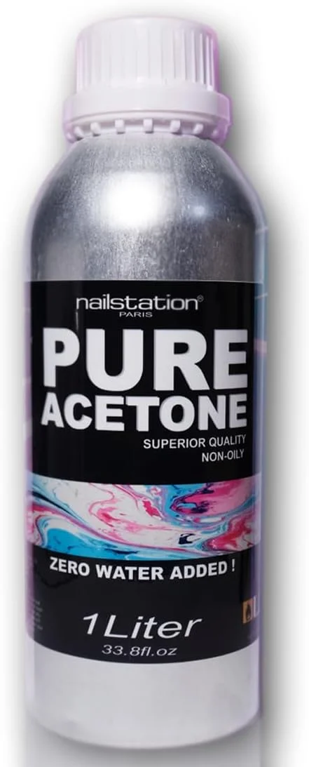 محلول پاک کننده لاک ناخن Nailstation® Pure Acetone در قوطی آلومینیومی، 1 لیتر محلول پاک کننده لاک ناخن Nailstation® Pure Acetone در قوطی آلومینیومی، 1 لیتر