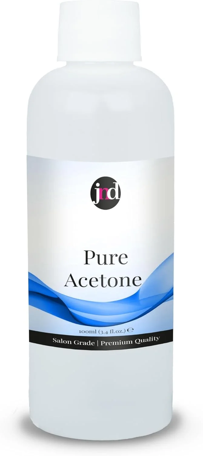 محلول ۱۰۰٪ استون خالص JND برای پاک کردن لاک ژل، کاشت ناخن، چسب ناخن و لاک (۱۰۰ میلی لیتر) محلول ۱۰۰٪ استون خالص JND برای پاک کردن لاک ژل، کاشت ناخن، چسب ناخن و لاک (۱۰۰ میلی لیتر)