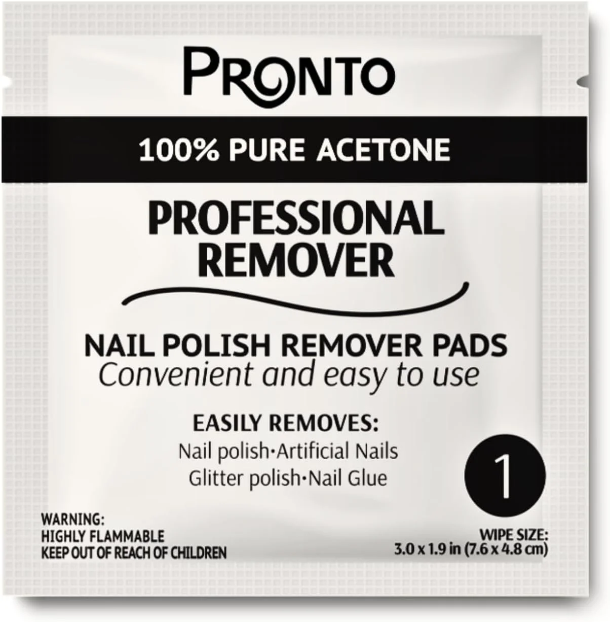 پدهای پاک کننده لاک ناخن استون Pronto، بسته 10 عددی. دستمال مرطوب استون با بسته بندی جداگانه، پاک کننده استون خالص برای سالن و خانه - پدهای خیس کننده سریع لاک ناخن پدهای پاک کننده لاک ناخن استون Pronto، بسته 10 عددی. دستمال مرطوب استون با بسته بندی جداگانه، پاک کننده استون خالص برای سالن و خانه - پدهای خیس کننده سریع لاک ناخن