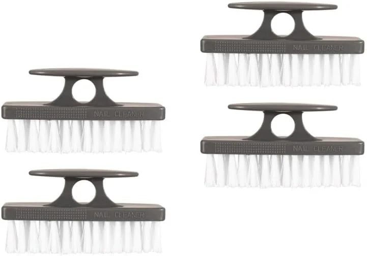 برس ناخن Superio برای تمیز کردن ناخن های دست، برس اسکراب ناخن، پاک کننده برس ناخن انگشتان پا و دست - برس اسکراب کوچک - برس تمیز کننده سفت همه منظوره (4 عدد، مشکی)
