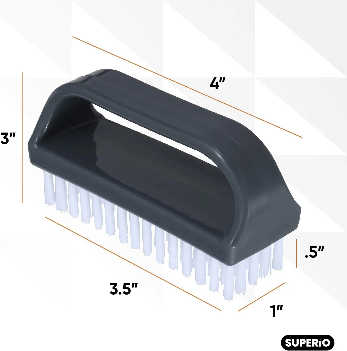 برس ناخن زبر Superio برای تمیز کردن ناخن های دست و پا، برس کوچک با دسته (مشکی، بسته 36 عددی) برس ناخن زبر Superio برای تمیز کردن ناخن های دست و پا، برس کوچک با دسته (مشکی، بسته 36 عددی)