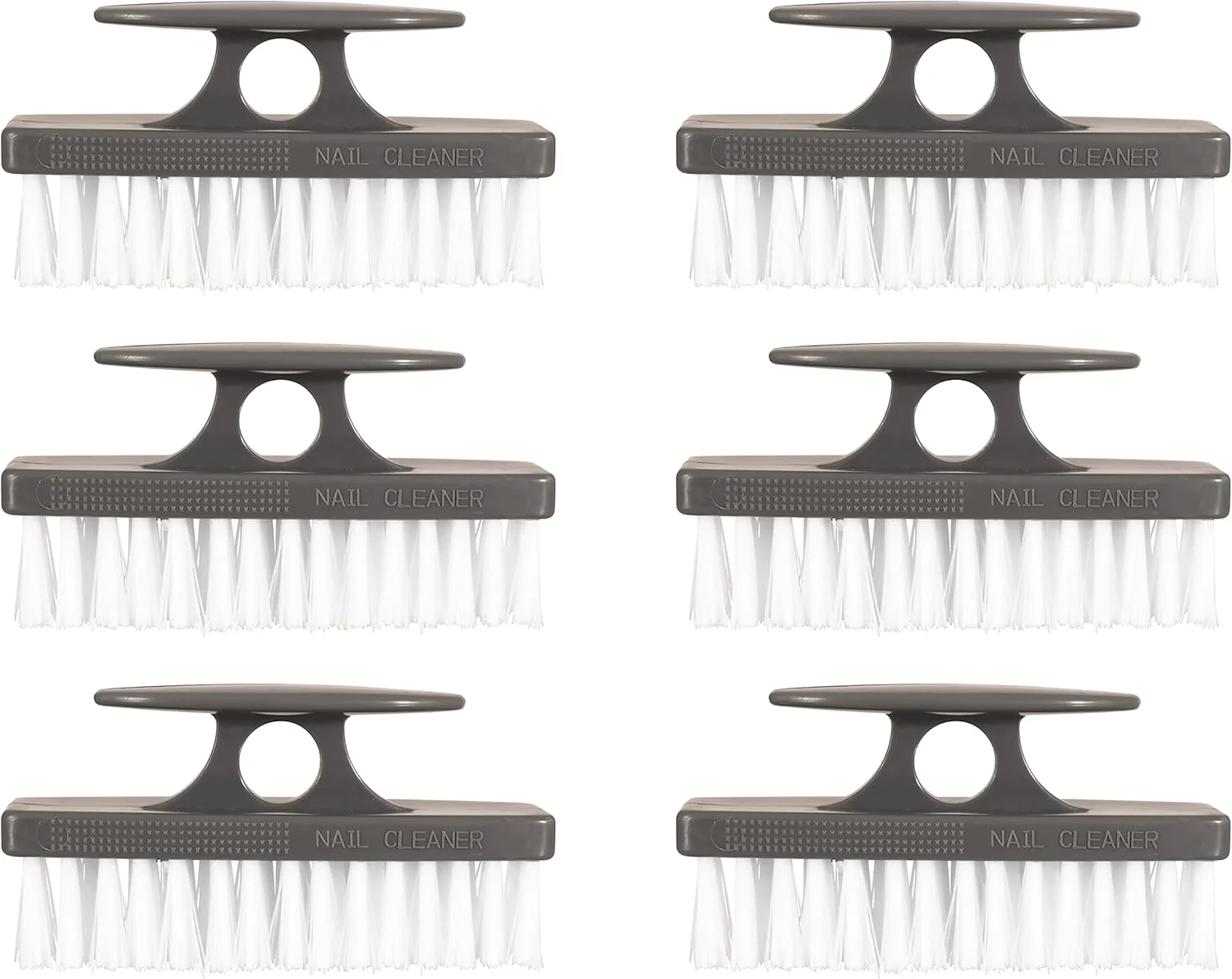 برس ناخن سفت Superio با دسته - بسته 6 عددی برس بادوام برای تمیز کردن انگشتان پا، ناخن های دست، برس دستی برای تمیز کردن همه سطوح، برس تمیز کننده سفید سنگین با موهای سفت، با قابلیت نگهداری آسان