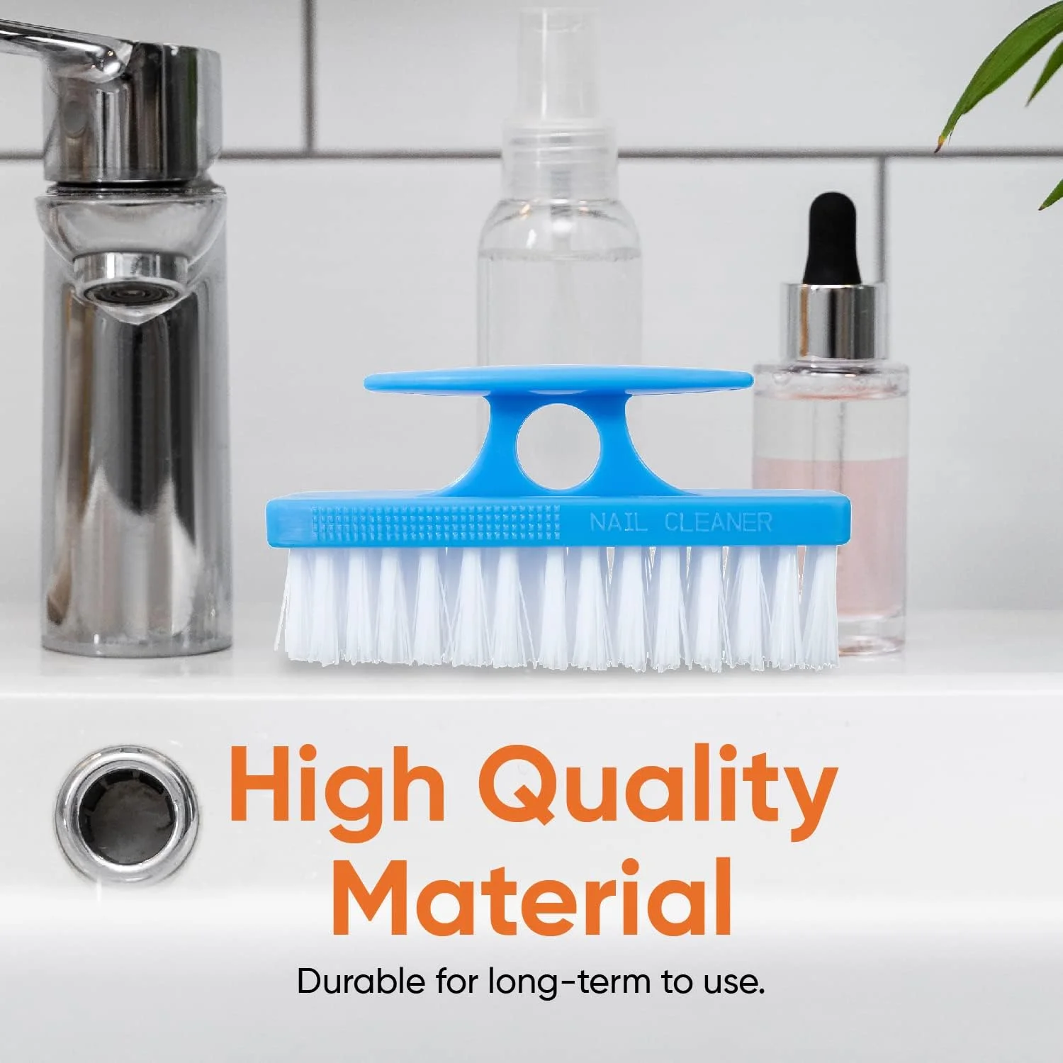 برس ناخن شوی Superio با دسته - برس بادوام برای تمیز کردن انگشتان پا، ناخن های دست، برس دستی برای تمیز کردن همه سطوح، برس تمیز کننده آبی با برس های زبر و مقاوم، با قابلیت نگهداری آسان