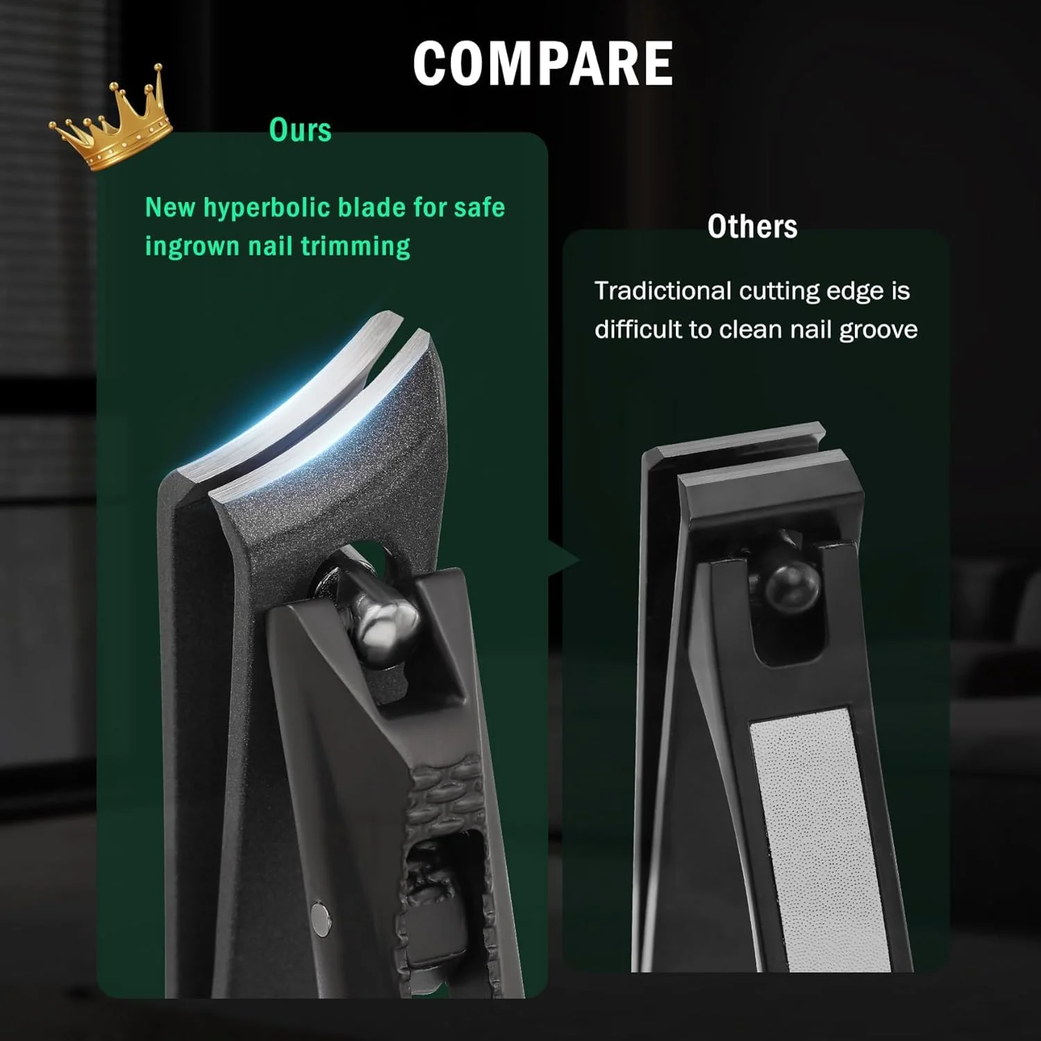 ناخن گیر زاویه دار KASTWAVE، ست مانیکور ناخن گیر برای ناخن های ضخیم، تیغه خمیده مورب، ابزار تسکین درد ناخن فرورفته برای متخصصین پا، ناخن گیر مورب ناخن پا