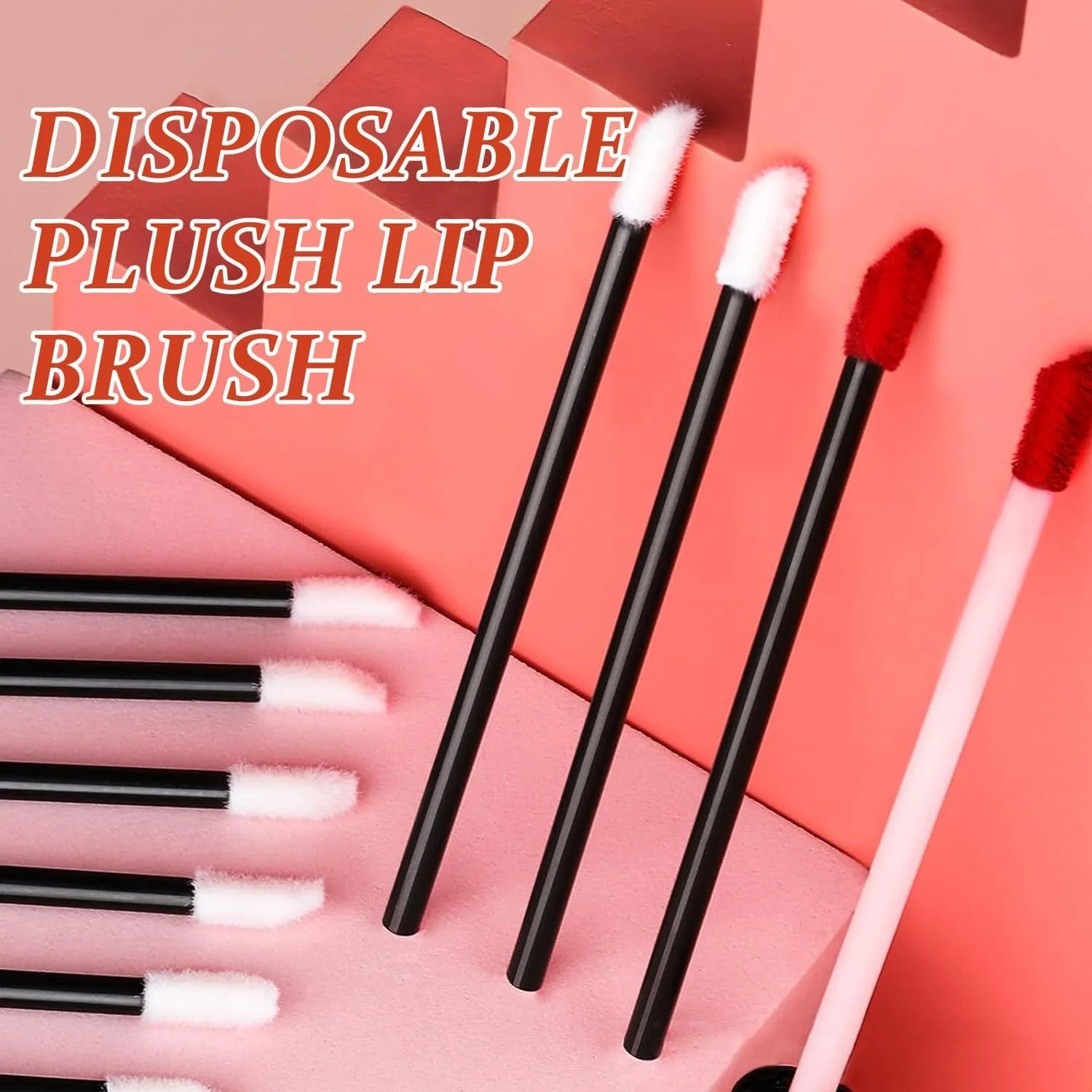 200 عدد برس لب یکبار مصرف، اپلیکاتور رژ لب با سر نرم و لطیف، ابزار برس آرایشی برای رژ لب، کانسیلر، سایه چشم، لاک ناخن، مناسب برای سالن و مسافرت