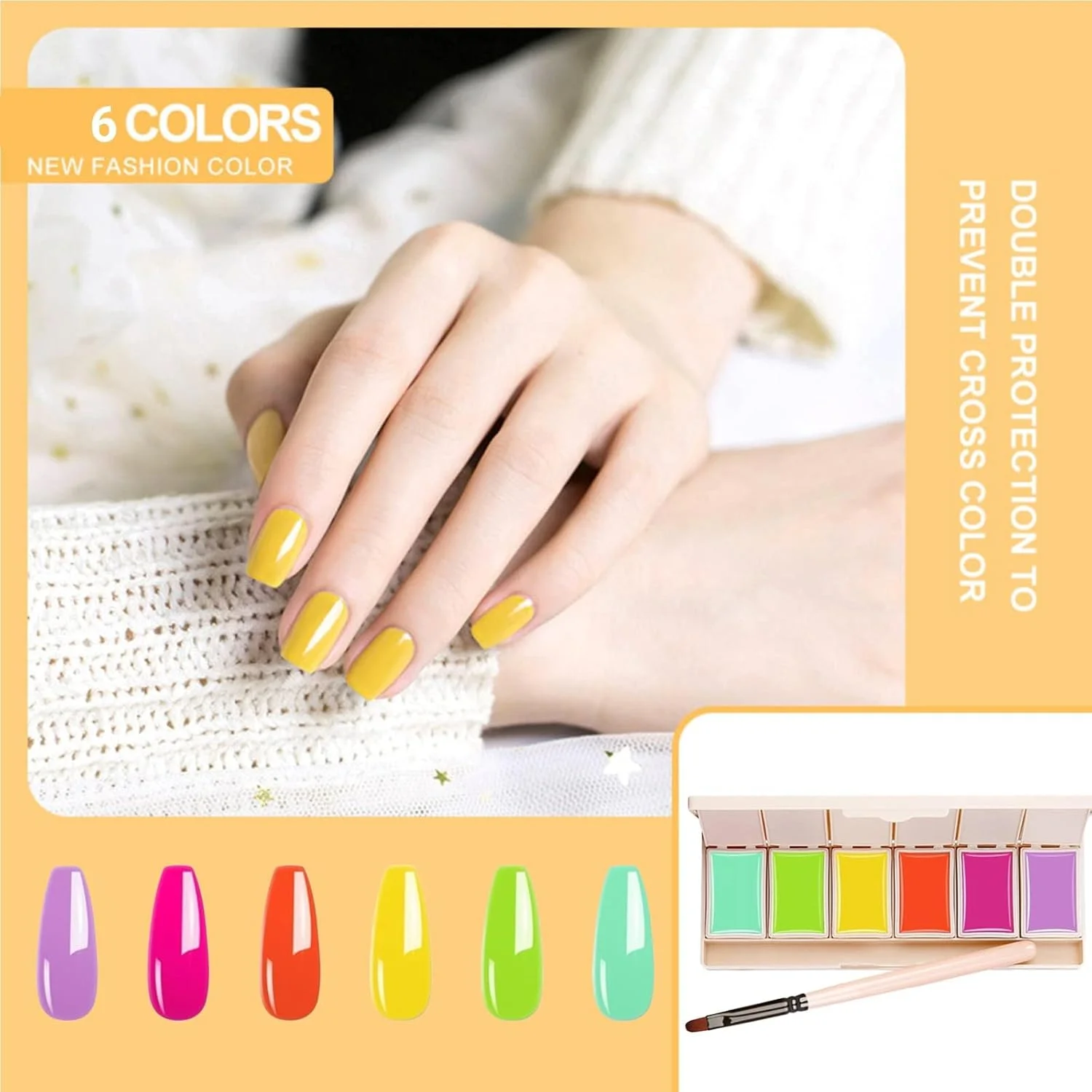پالت لاک ژل کرمی جامد - پالت لاک ناخن پودینگ 6 رنگ با برس، کیت طراحی ناخن سبز UV، هدیه برای مادر/دختران/دوستان، مناسب استفاده در خانه پالت لاک ژل کرمی جامد - پالت لاک ناخن پودینگ 6 رنگ با برس، کیت طراحی ناخن سبز UV، هدیه برای مادر/دختران/دوستان، مناسب استفاده در خانه