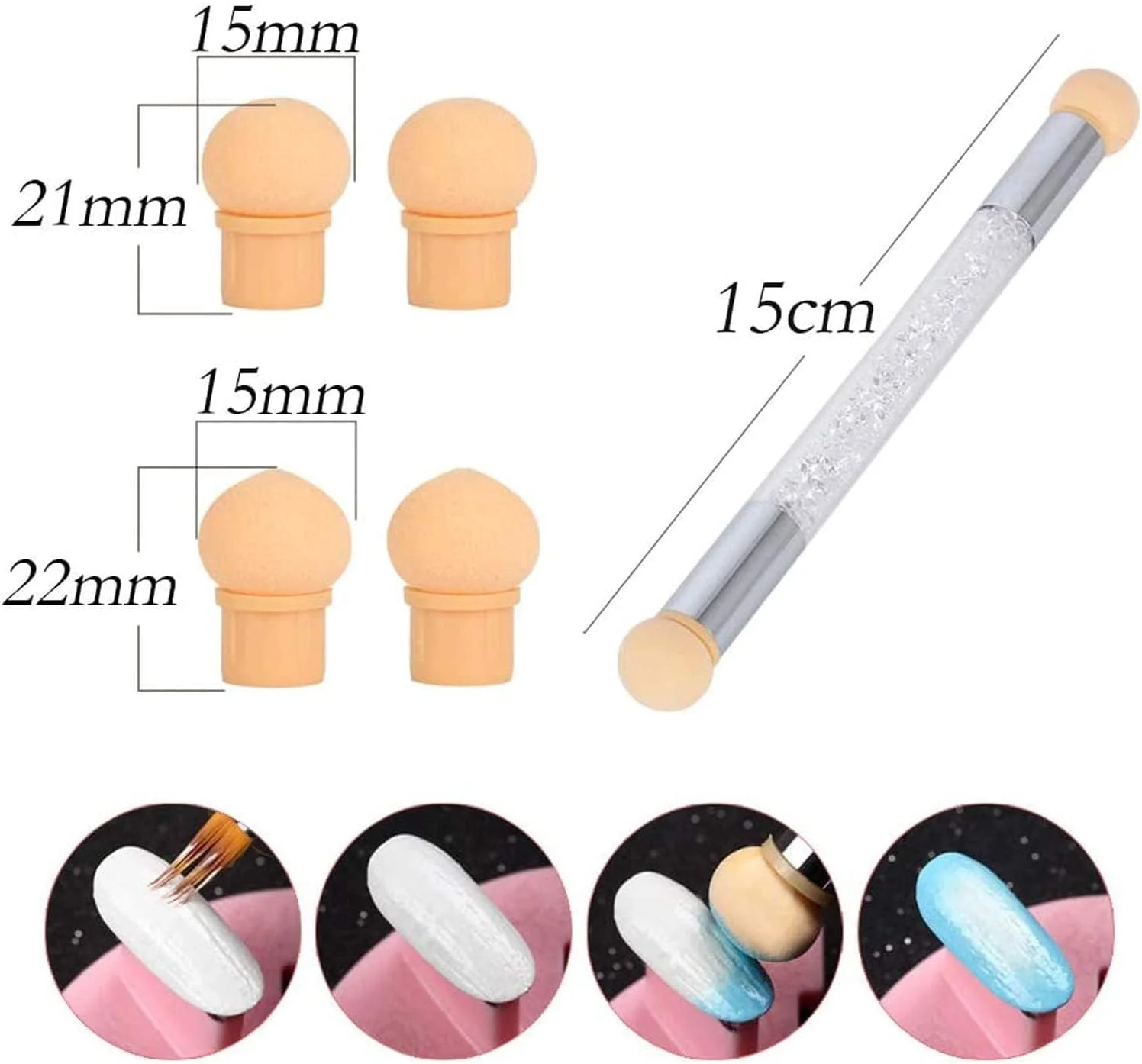 ست ۱۲ عددی برس طراحی ناخن صورتی برای طراحی ناخن، به همراه اسفنج ناخن با ۴ سر تعویضی و ۸ برس مختلف برای تزئین ناخن، مناسب برای استفاده در سالن و منزل و مانیکور DIY ست ۱۲ عددی برس طراحی ناخن صورتی برای طراحی ناخن، به همراه اسفنج ناخن با ۴ سر تعویضی و ۸ برس مختلف برای تزئین ناخن، مناسب برای استفاده در سالن و منزل و مانیکور DIY