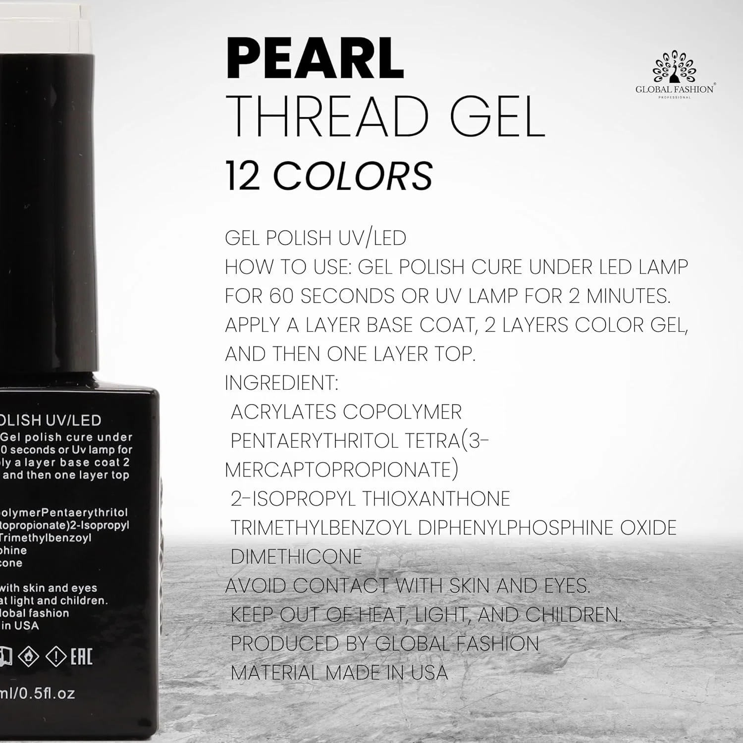 لاک ژل ناخن مرواریدی با افکت نخ 15 میل از گلوبال فشن – ماندگاری بالا، تغییر رنگ، طراحی حرفه ای ناخن، ژل خیسانده شونده UV/LED، استفاده آسان، مانیکور با کیفیت سالن | (195, 15ml) لاک ژل ناخن مرواریدی با افکت نخ 15 میل از گلوبال فشن – ماندگاری بالا، تغییر رنگ، طراحی حرفه ای ناخن، ژل خیسانده شونده UV/LED، استفاده آسان، مانیکور با کیفیت سالن | (195, 15ml)